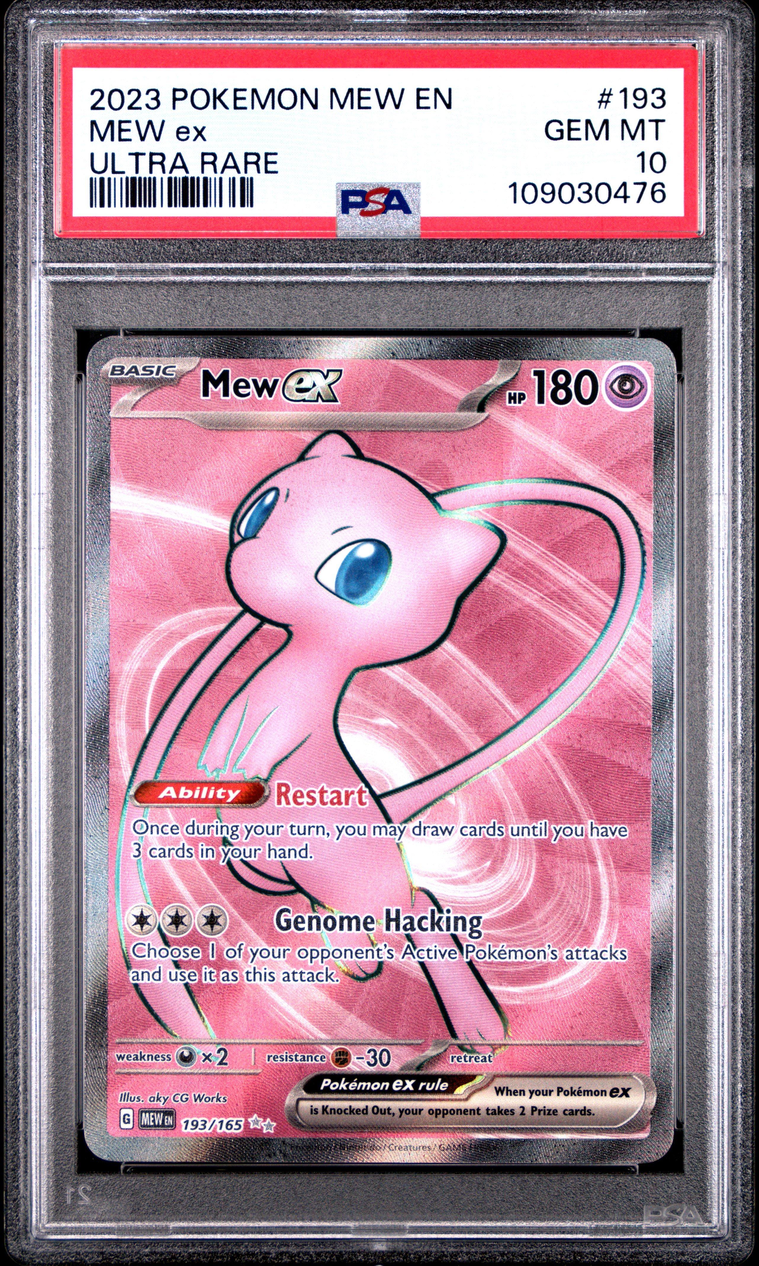 2023 Pokemon Mew En-151 193 Mew Ex Ultra Rare PSA 10 Graded Card