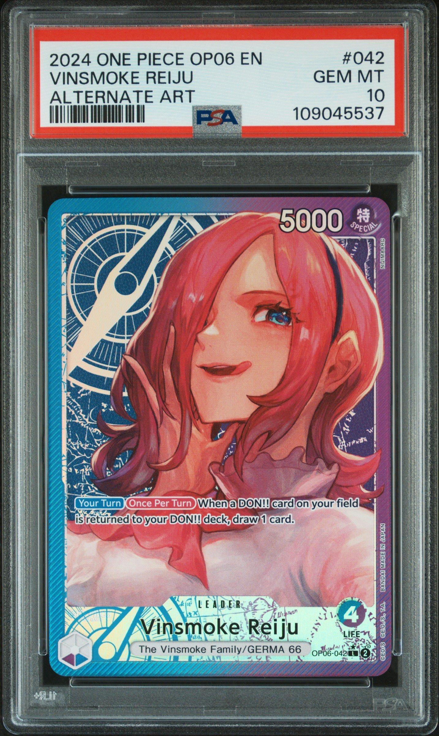 2024 One Piece Op06-wings Of The Captain Vinsmoke Reiju Alternate Art PSA 10
