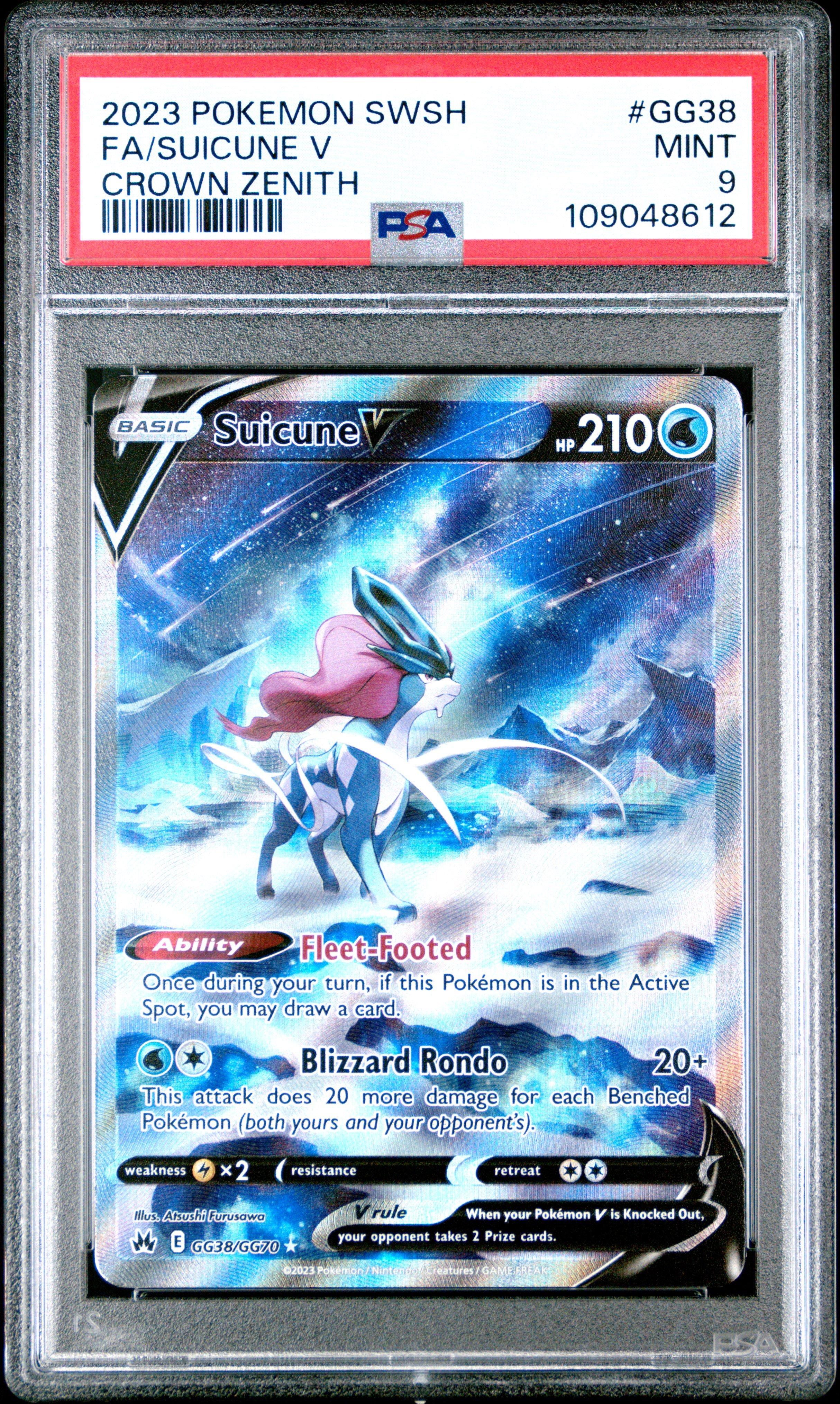 2023 Pokemon Sword And Shield Crown Zenith Gg38 Full Art/suicune V