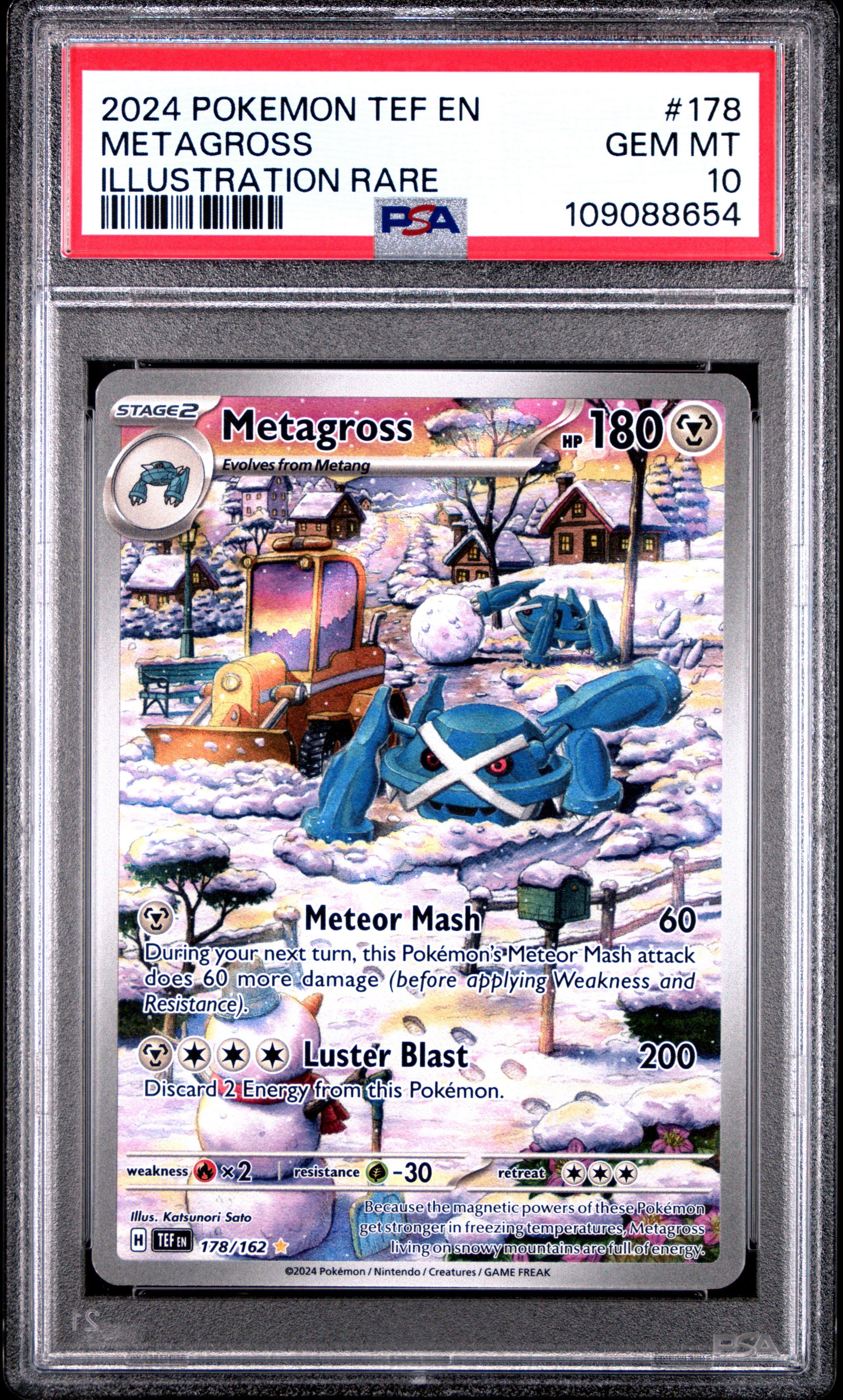2024 Pokemon Tef En-temporal Forces 178 Metagross Illustration