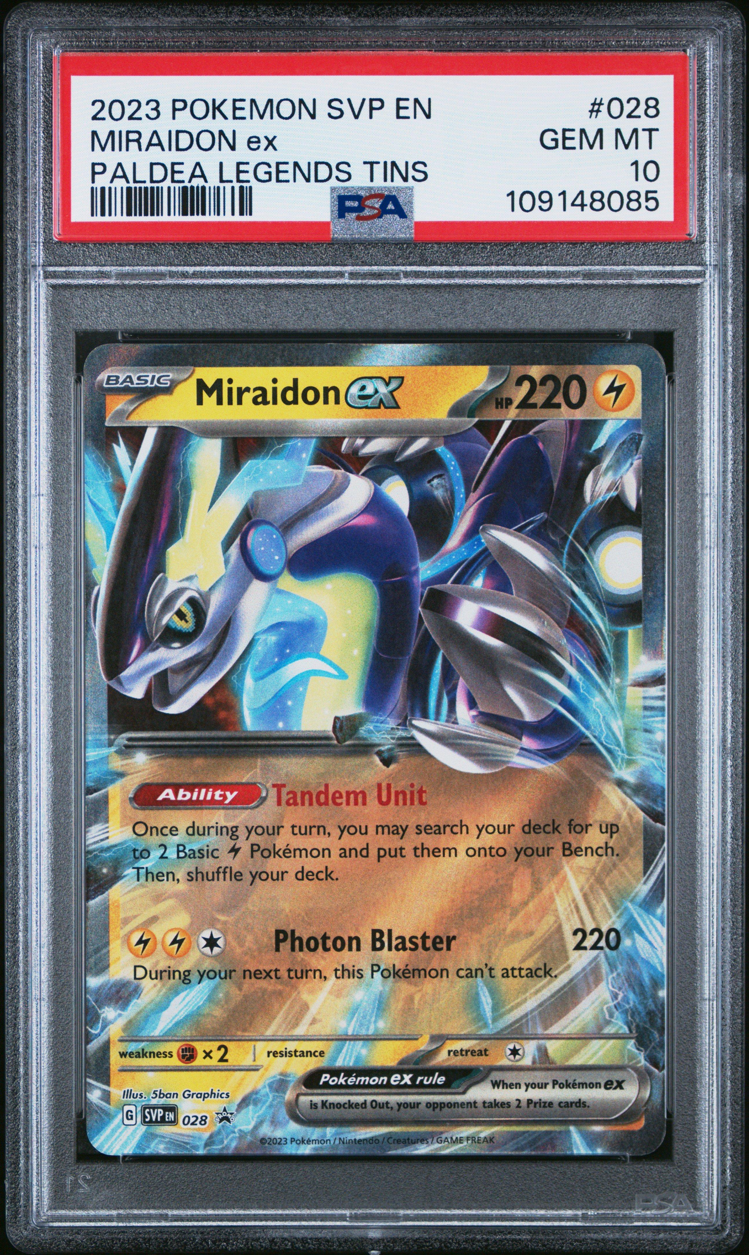 2023 Pokemon Svp En-sv Black Star Promo 028 Miraidon Ex Paldea