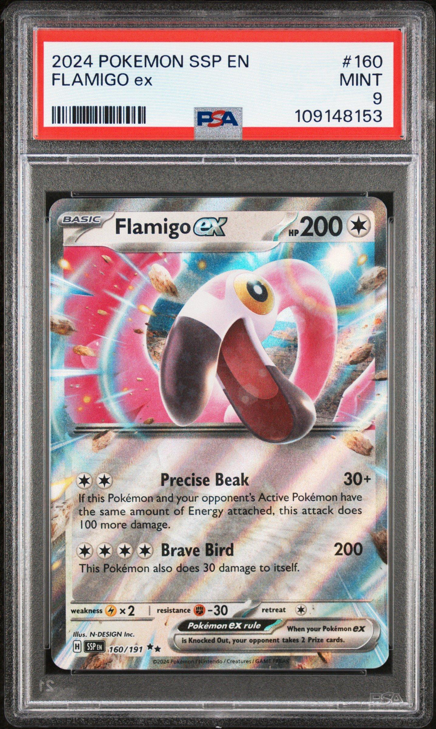 2024 Pokemon Ssp En-surging Sparks 160 Flamigo Ex PSA 9