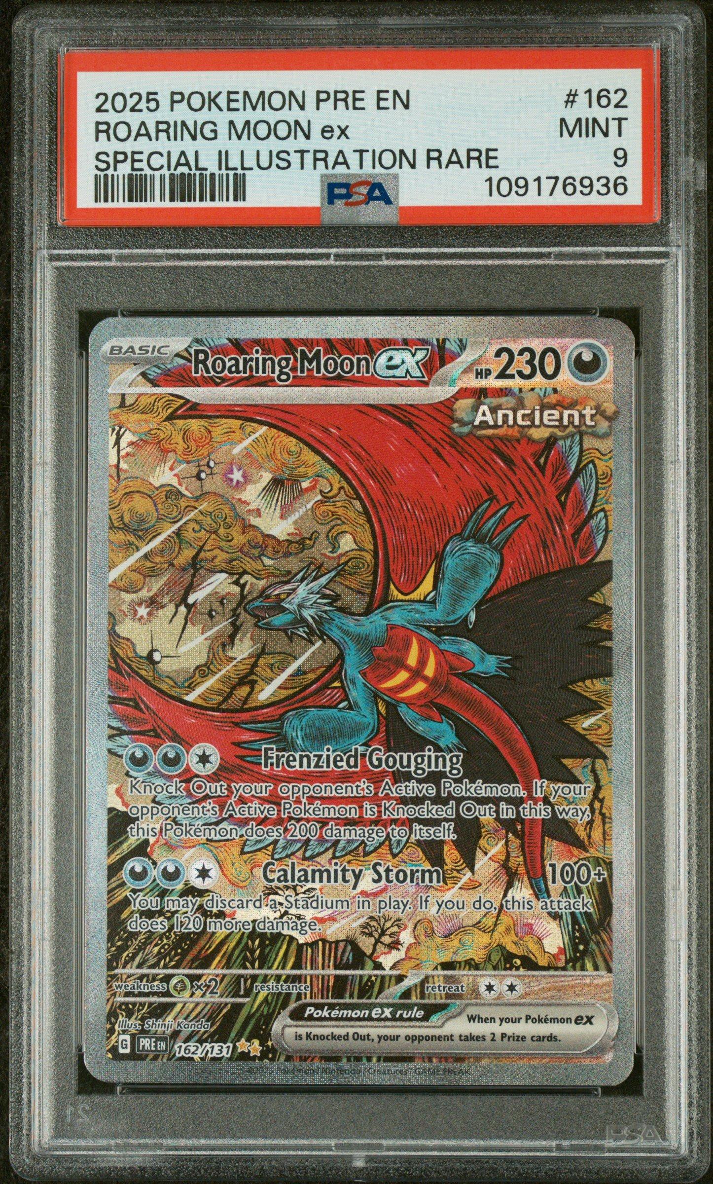 basic roaring moon pokemon card Roaring Moon HP140 2024 *Ancient* Holo Pokemon Card No. 109/162