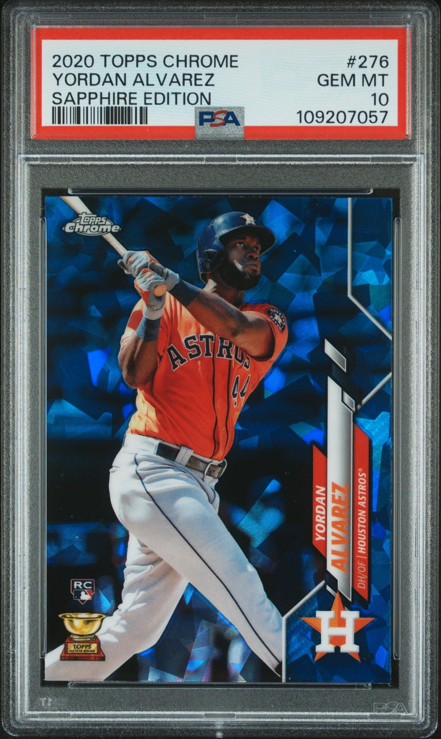 2020 Topps Chrome Sapphire Edition 276 Yordan Alvarez PSA 10