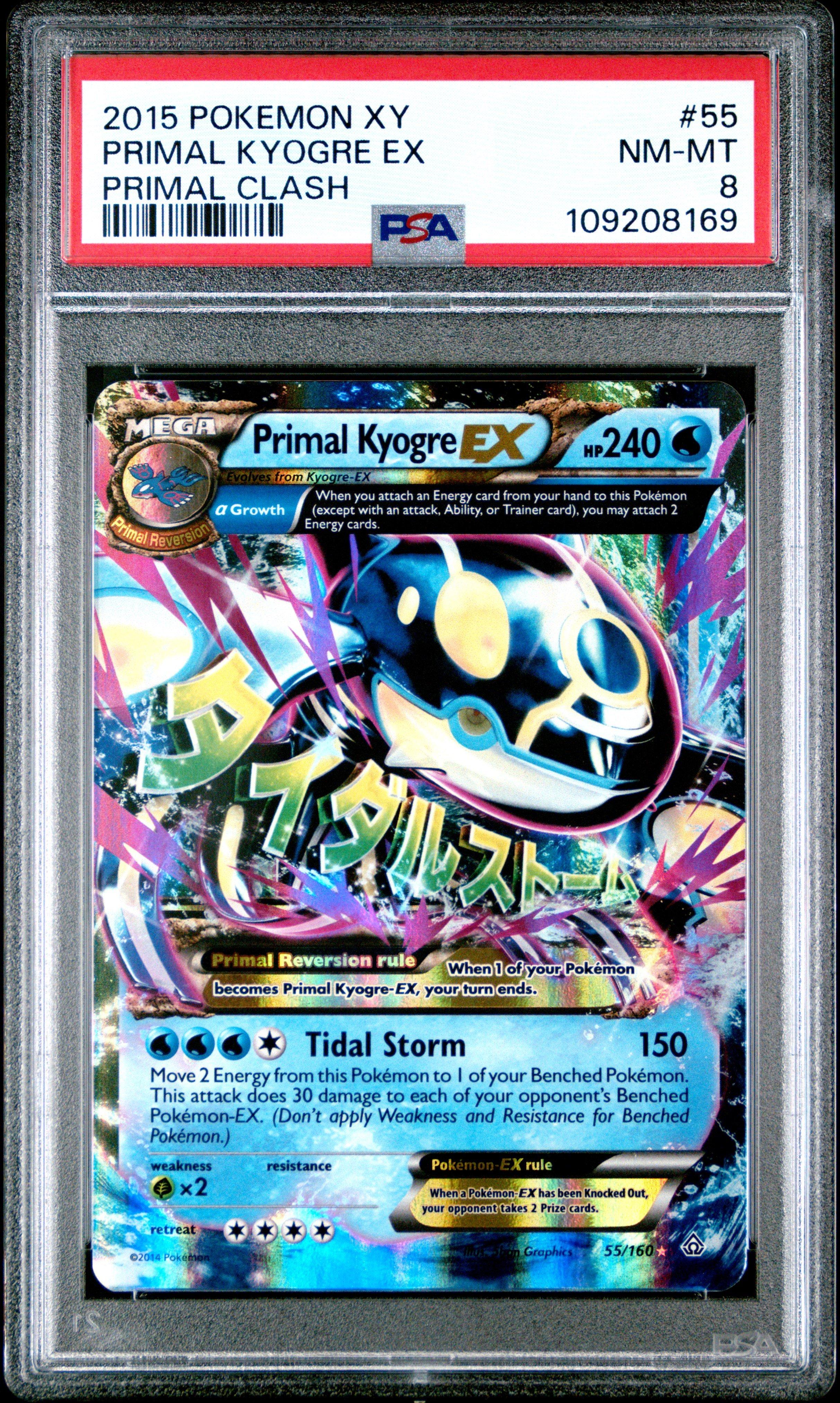 pokemon primal clash card prices 2015 Pokemon Xy Primal Clash 55 Primal Kyogre Ex PSA 8