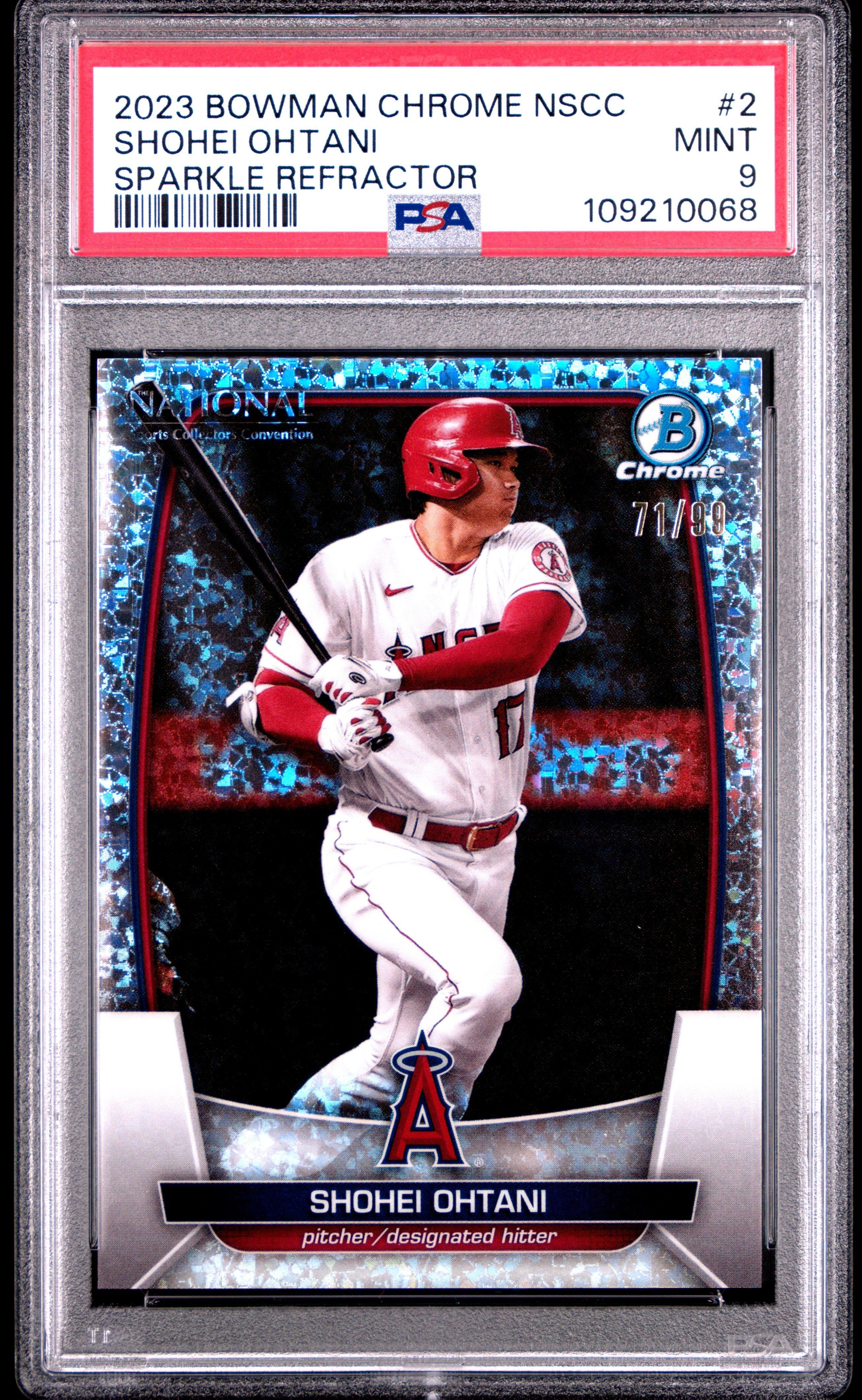 2023 Bowman Chrome National 2 Shohei Ohtani Sparkle Refractor PSA 9