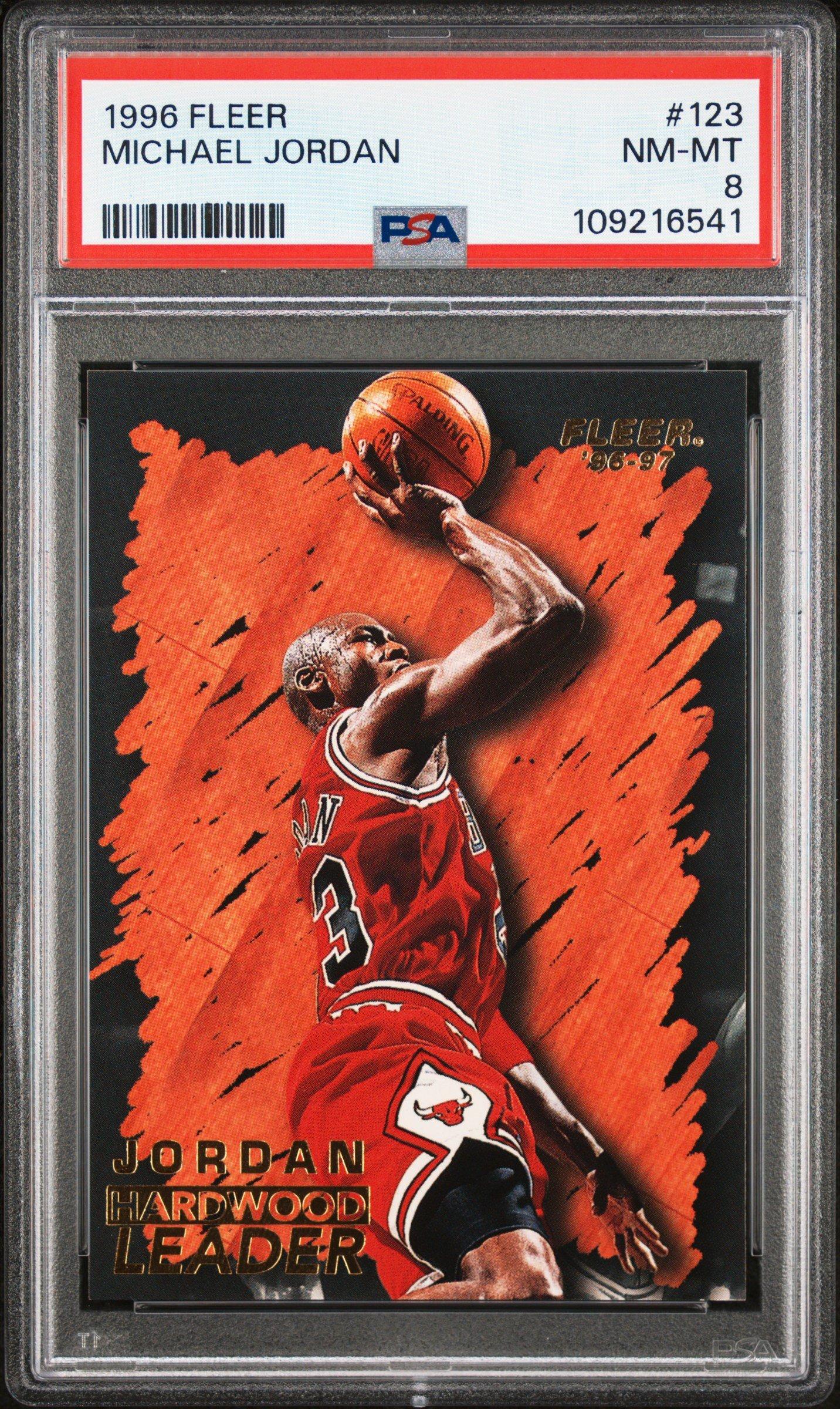 1996 Fleer 123 Michael Jordan PSA 8
