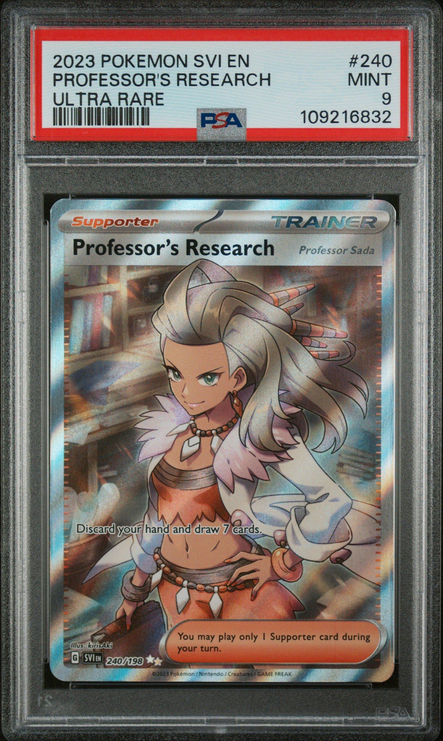 2023 Pokemon Svi En-scarlet & Violet 240 Professor's Research Ultra Rare  PSA 9 Graded Card | GameStop