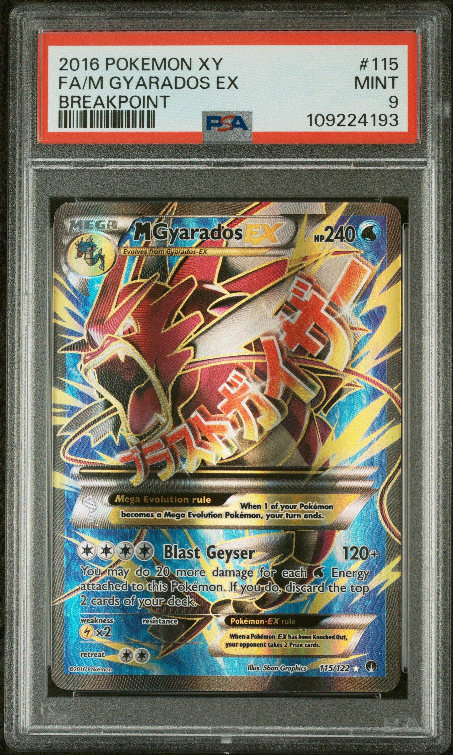 2016 Pokemon Xy Breakpoint 115 Full Art/m Gyarados Ex PSA 9 Graded Card |  GameStop