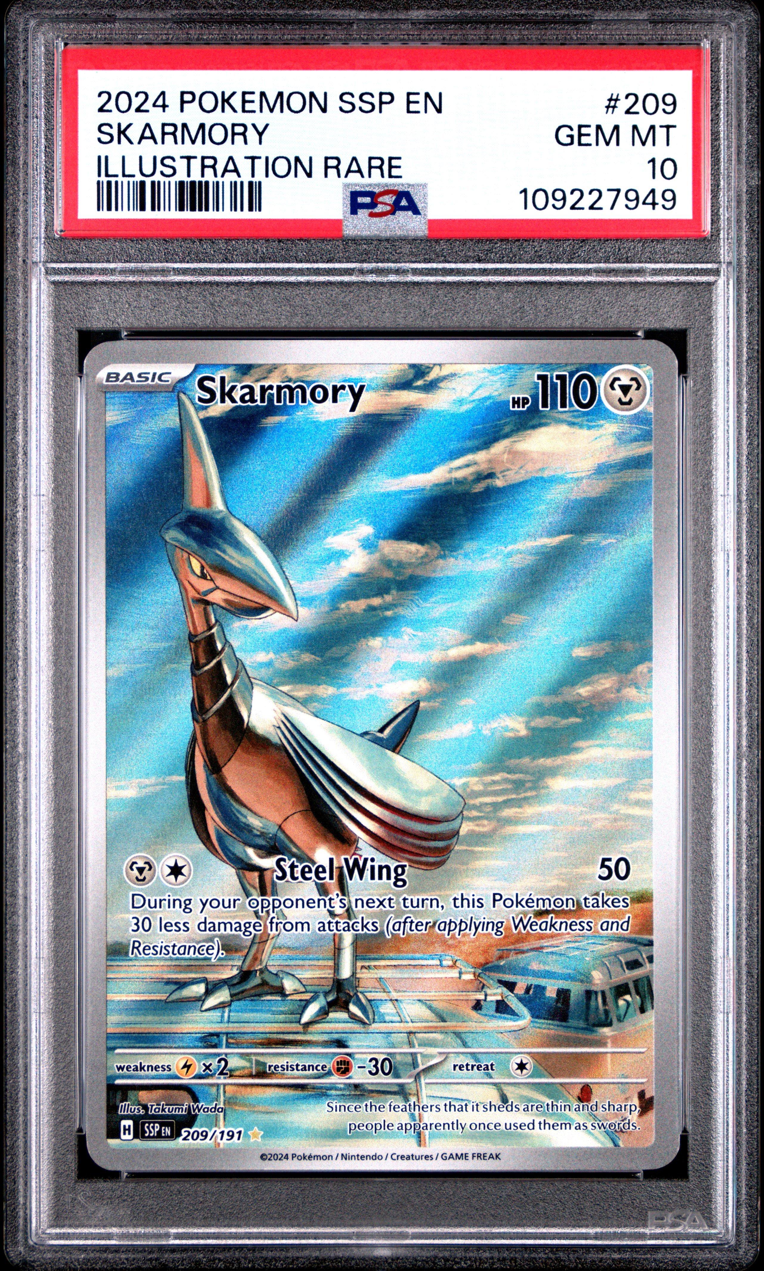 2024 Pokemon Ssp En-surging Sparks 209 Skarmory Illustration Rare