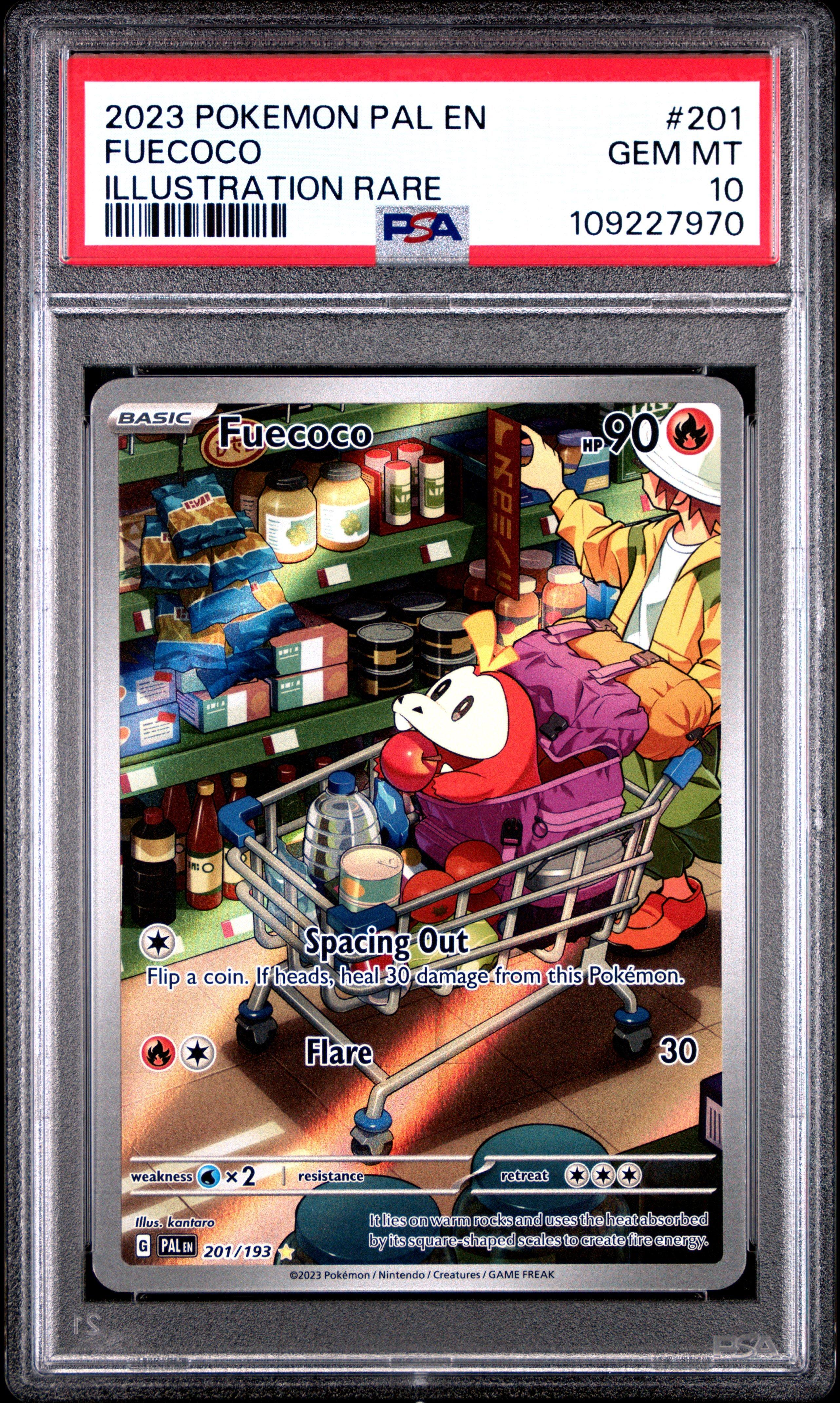 2023 Pokemon Pal En-paldea Evolved 201 Fuecoco Illustration Rare PSA 10
