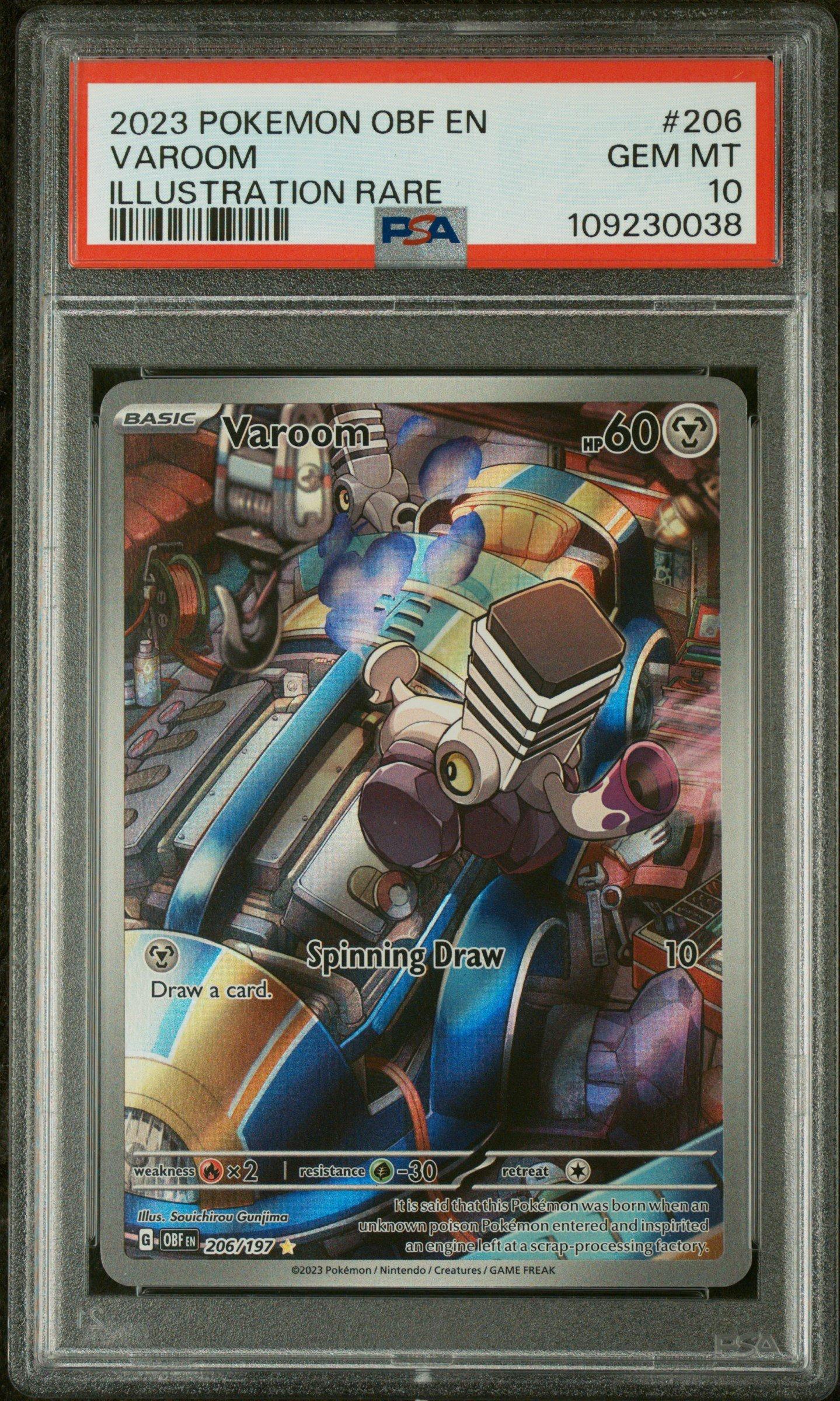 2023 Pokemon Obf En-obsidian Flames 206 Varoom Illustration Rare PSA 10
