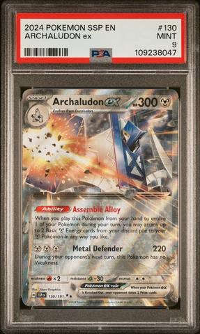 2024 Pokemon Ssp En-surging Sparks 130 Archaludon Ex PSA 9 Graded Card |  GameStop
