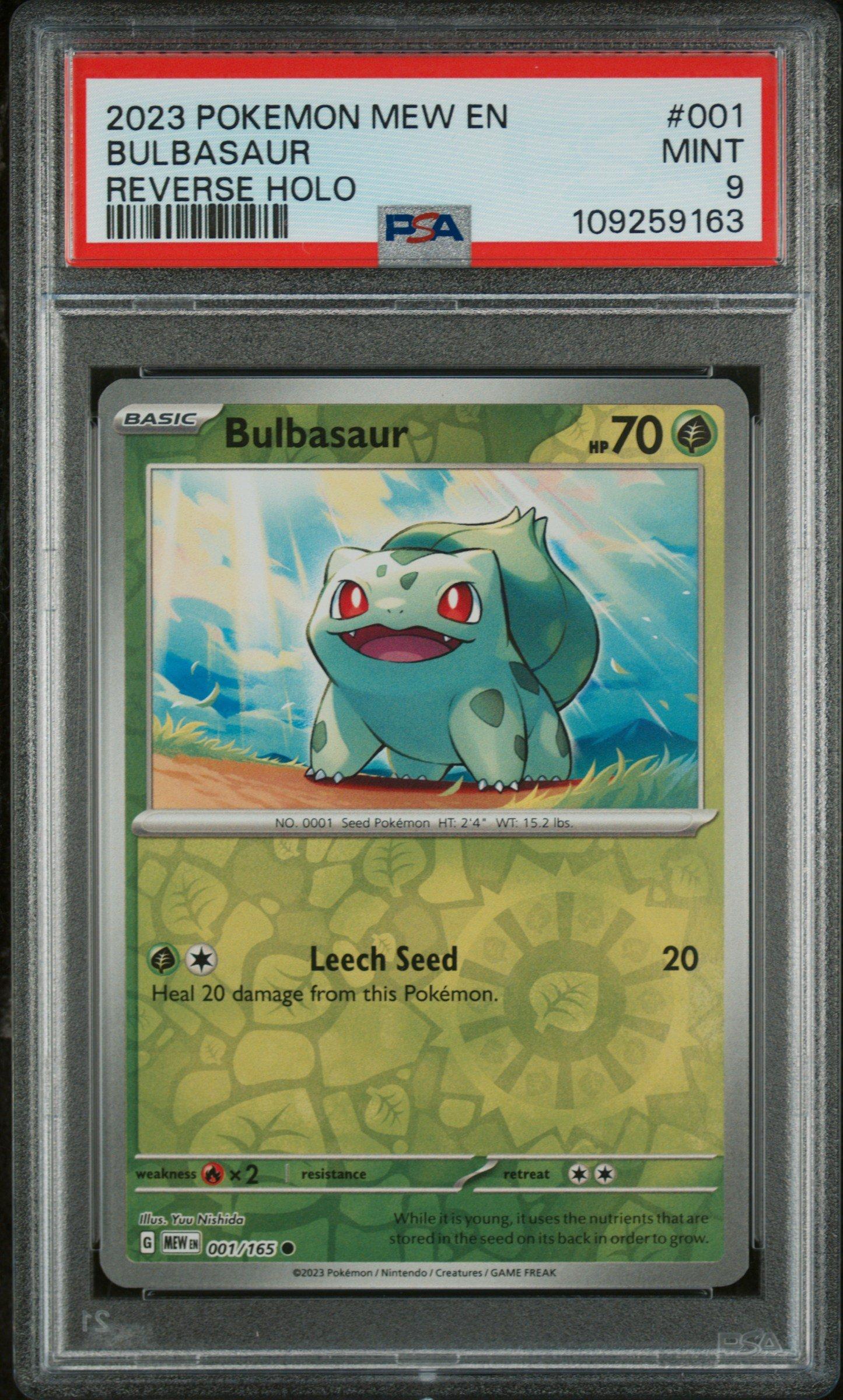 2023 Pokemon Mew En-151 001 Bulbasaur Reverse Holo PSA
