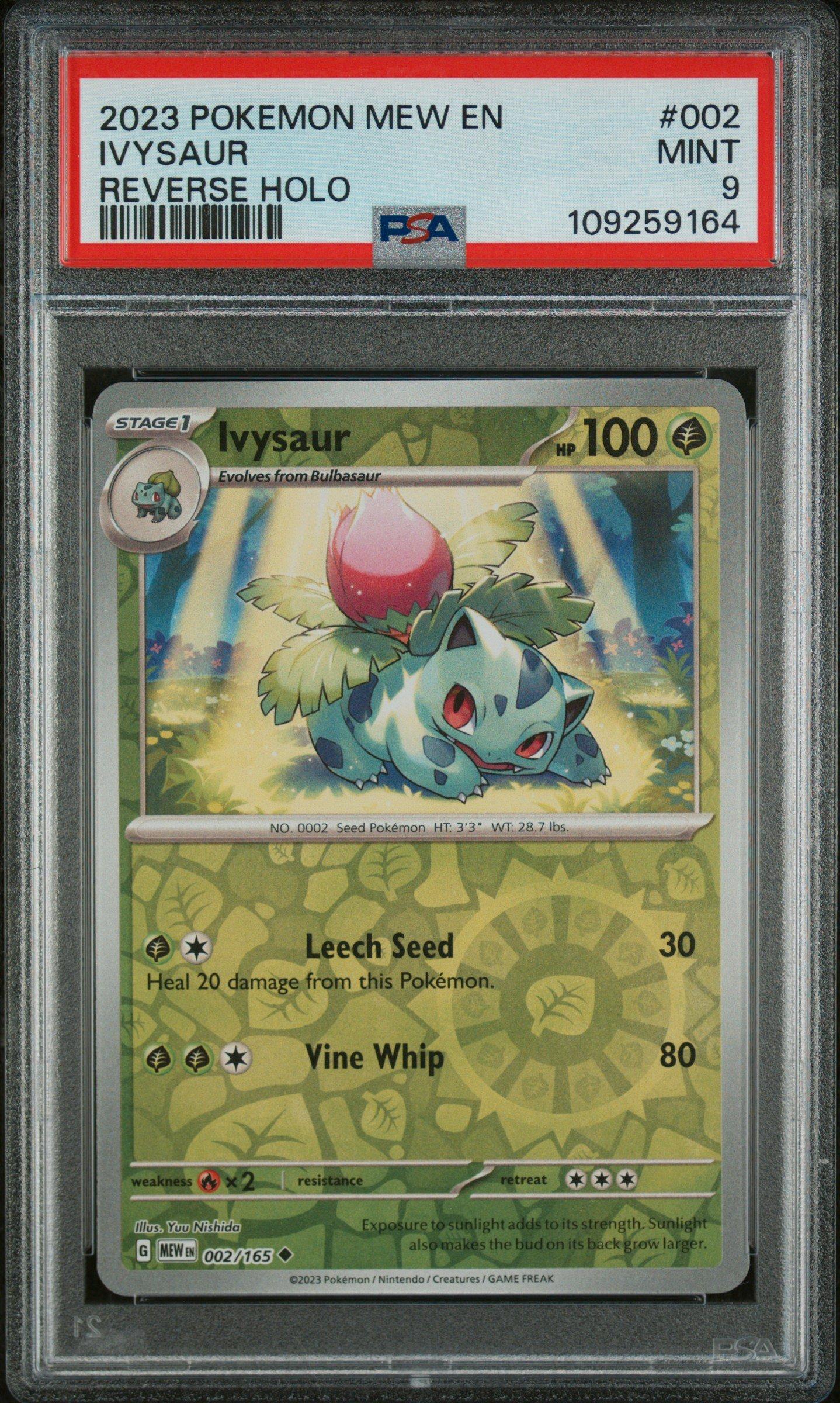 2023 Pokemon Mew En-151 002 Ivysaur Reverse Holo PSA 9
