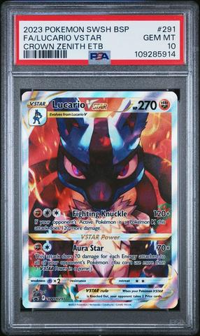 2023 Pokemon Swsh Black Star Promo 291 Full Art/lucario Vstar