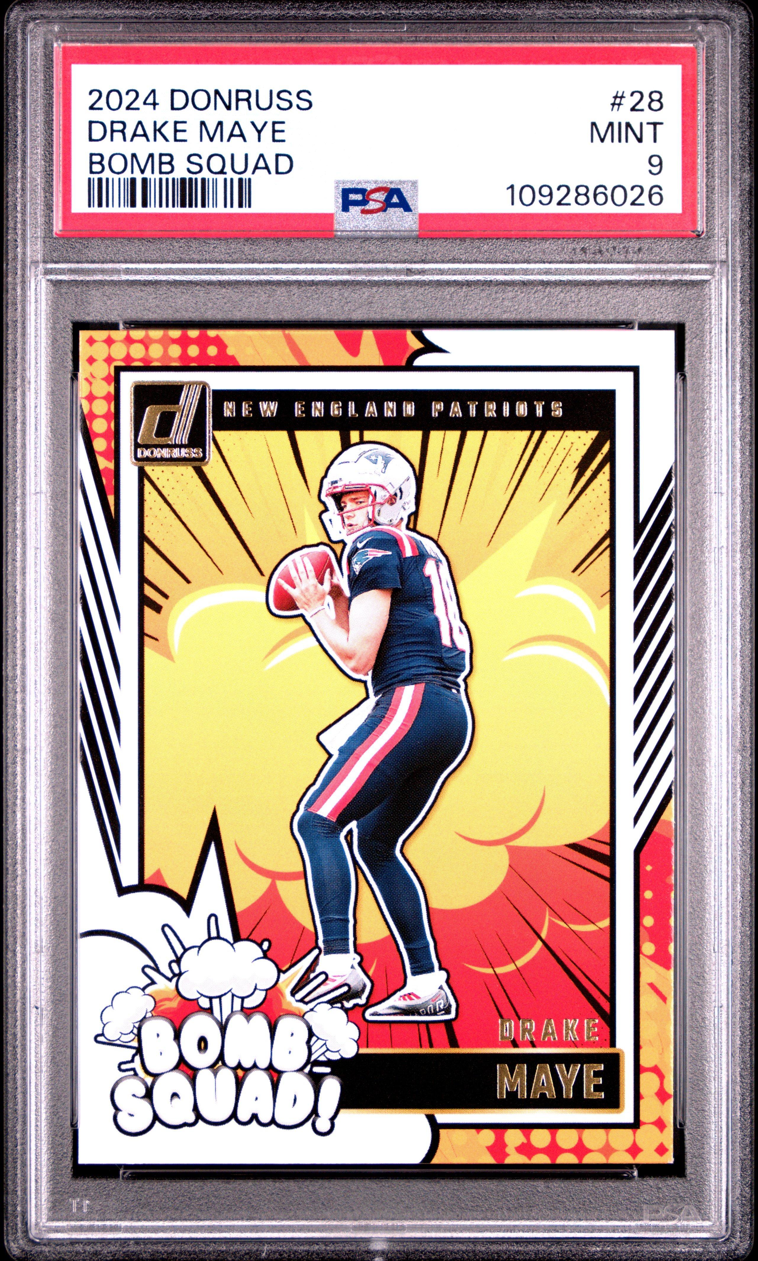 2024 Panini Donruss Bomb Squad 28 Drake Maye PSA