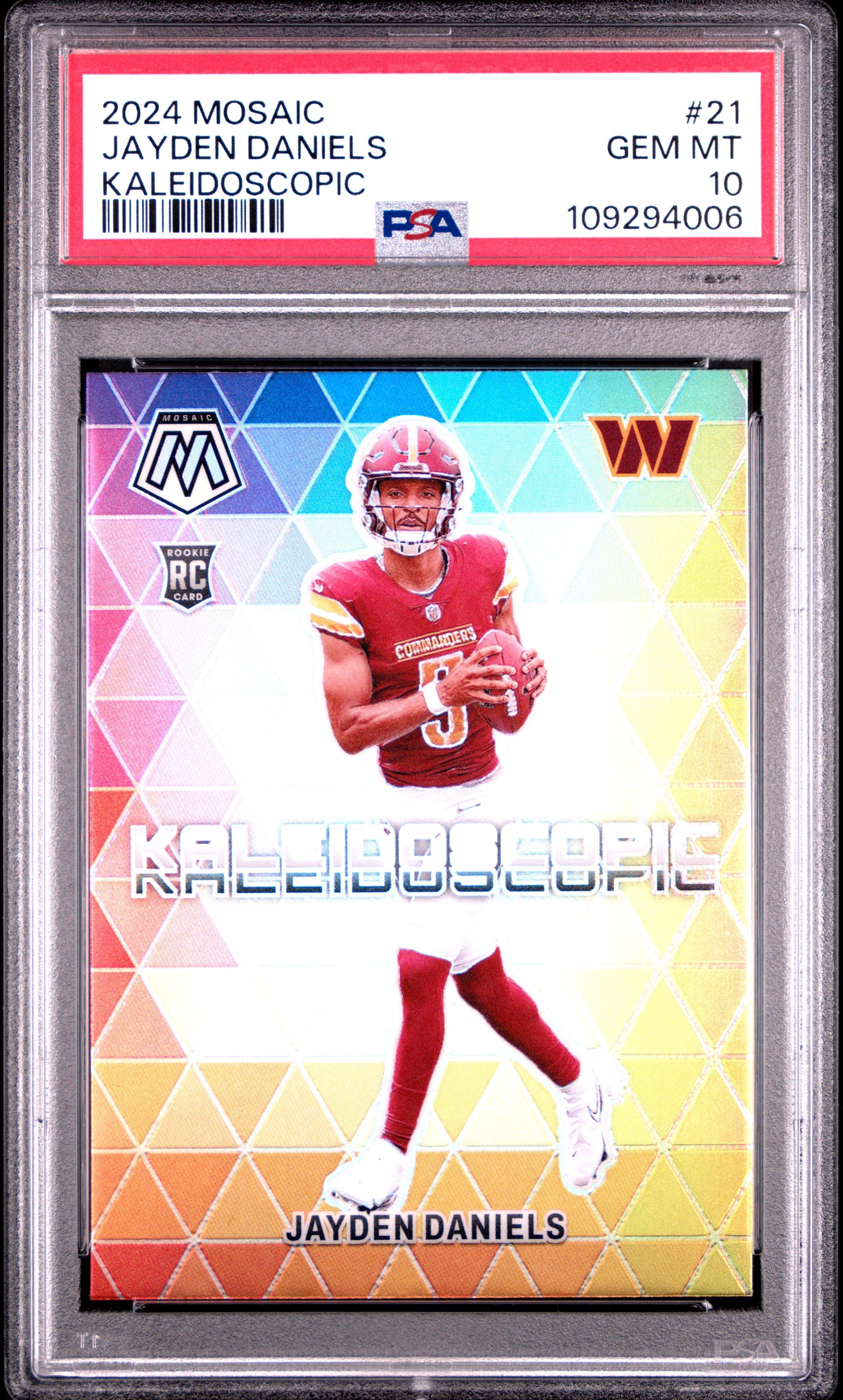 2024 Panini Mosaic Kaleidoscopic 21 Jayden Daniels PSA 10