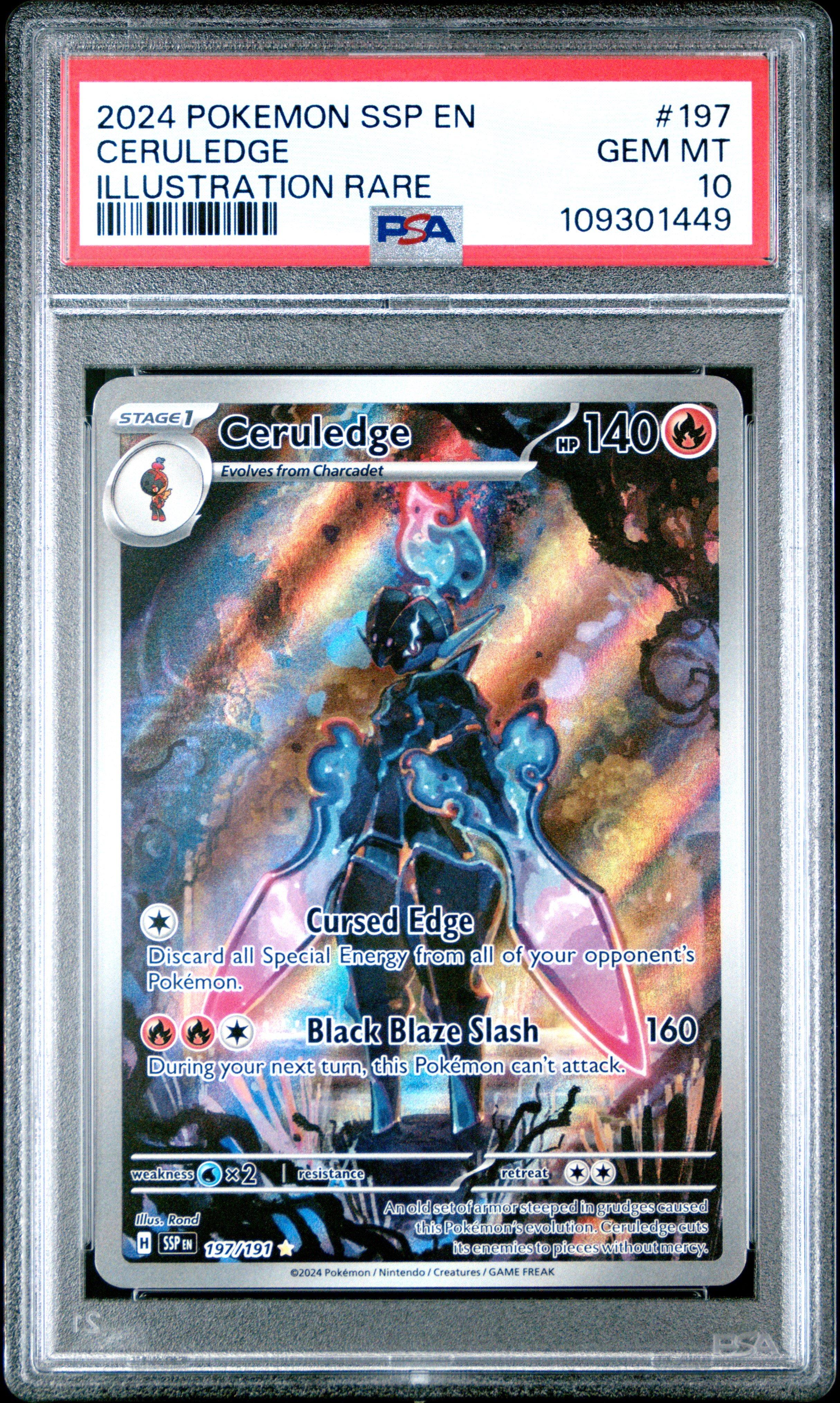 2024 Pokemon Ssp En-surging Sparks 197 Ceruledge Illustration Rare