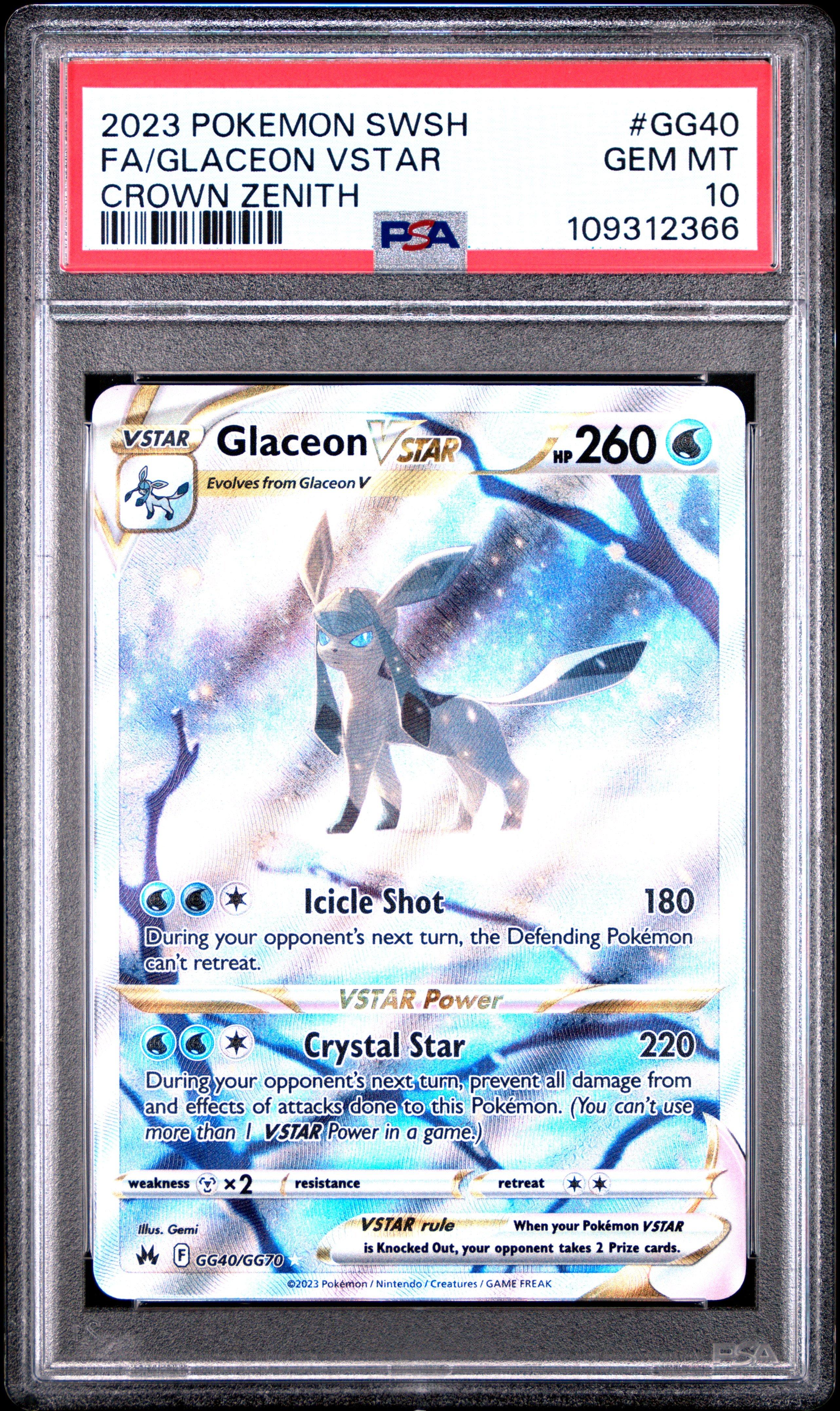 glaceon vstar pokemon card Glaceon VSTAR - GG40/GG70 - Crown Zenith
