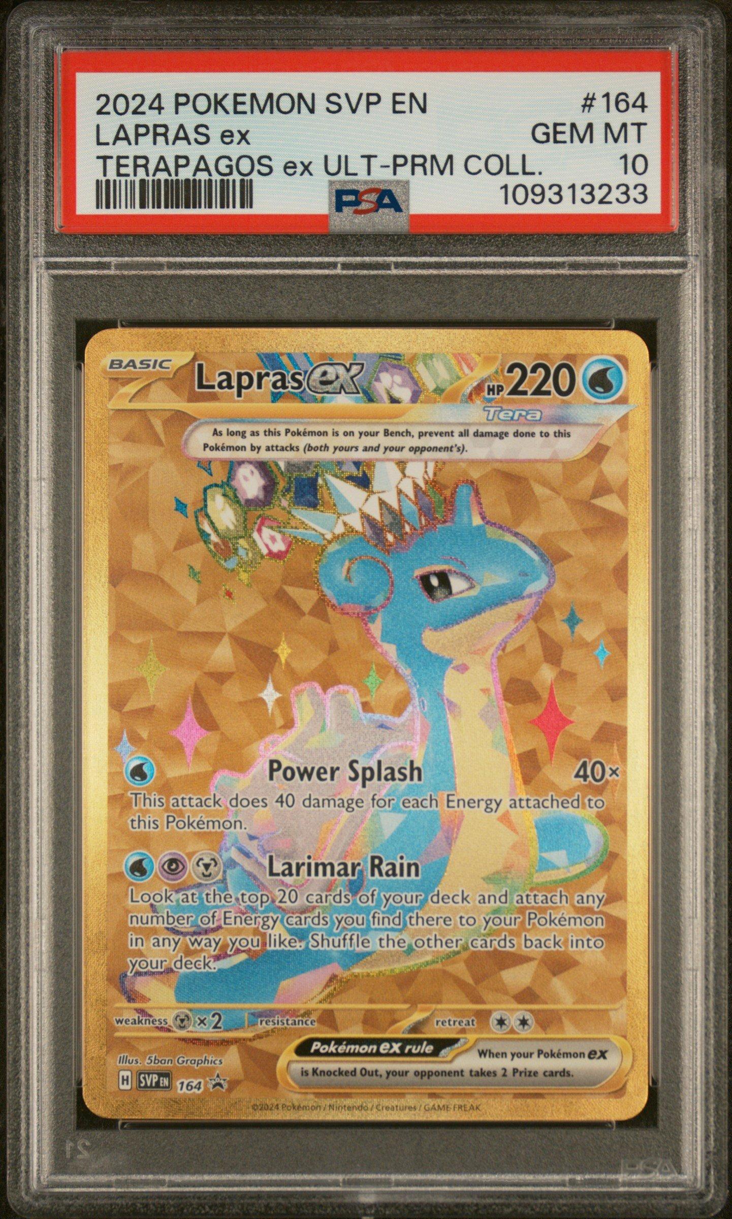 2024 Pokemon Svp En-sv Black Star Promo 164 Lapras Ex Terapagos Ex