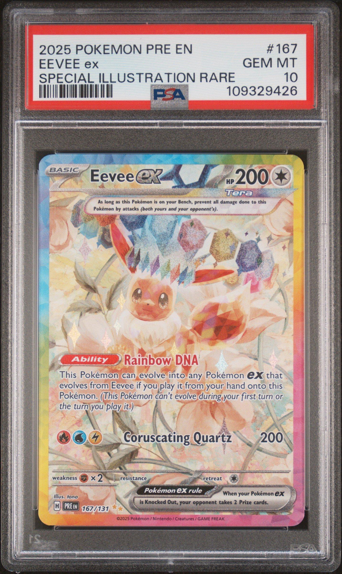 2025 Pokemon Pre En-prismatic Evolutions 167 Eevee Ex Special