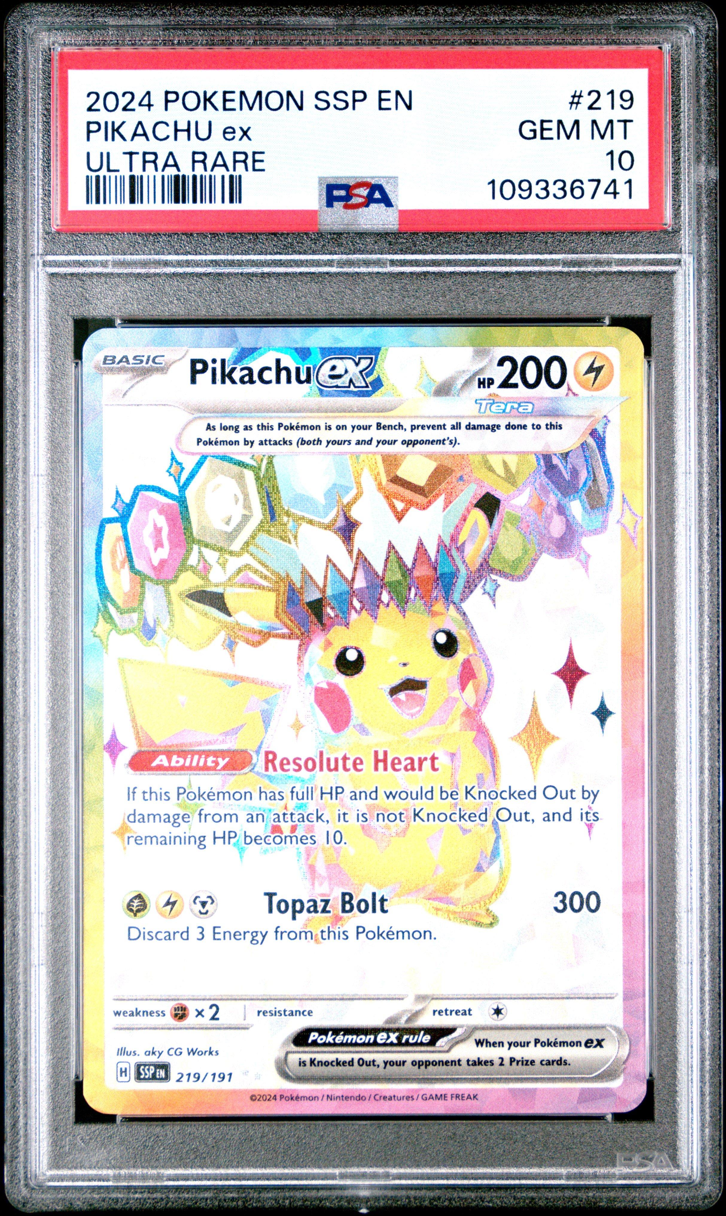 2024 Pokemon Ssp En-surging Sparks 219 Pikachu Ex Ultra Rare