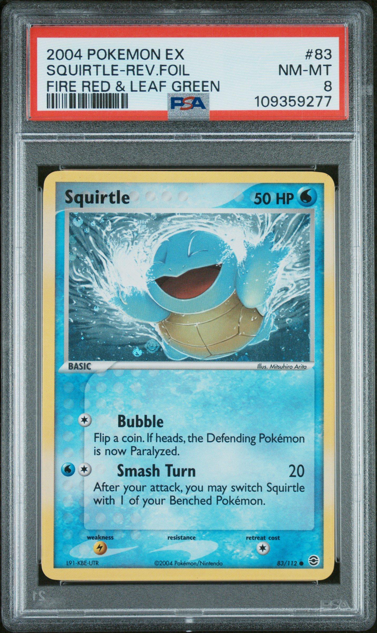 2004 Pokemon Ex Fire Red & Leaf Green 83 Squirtle-reverse Foil PSA