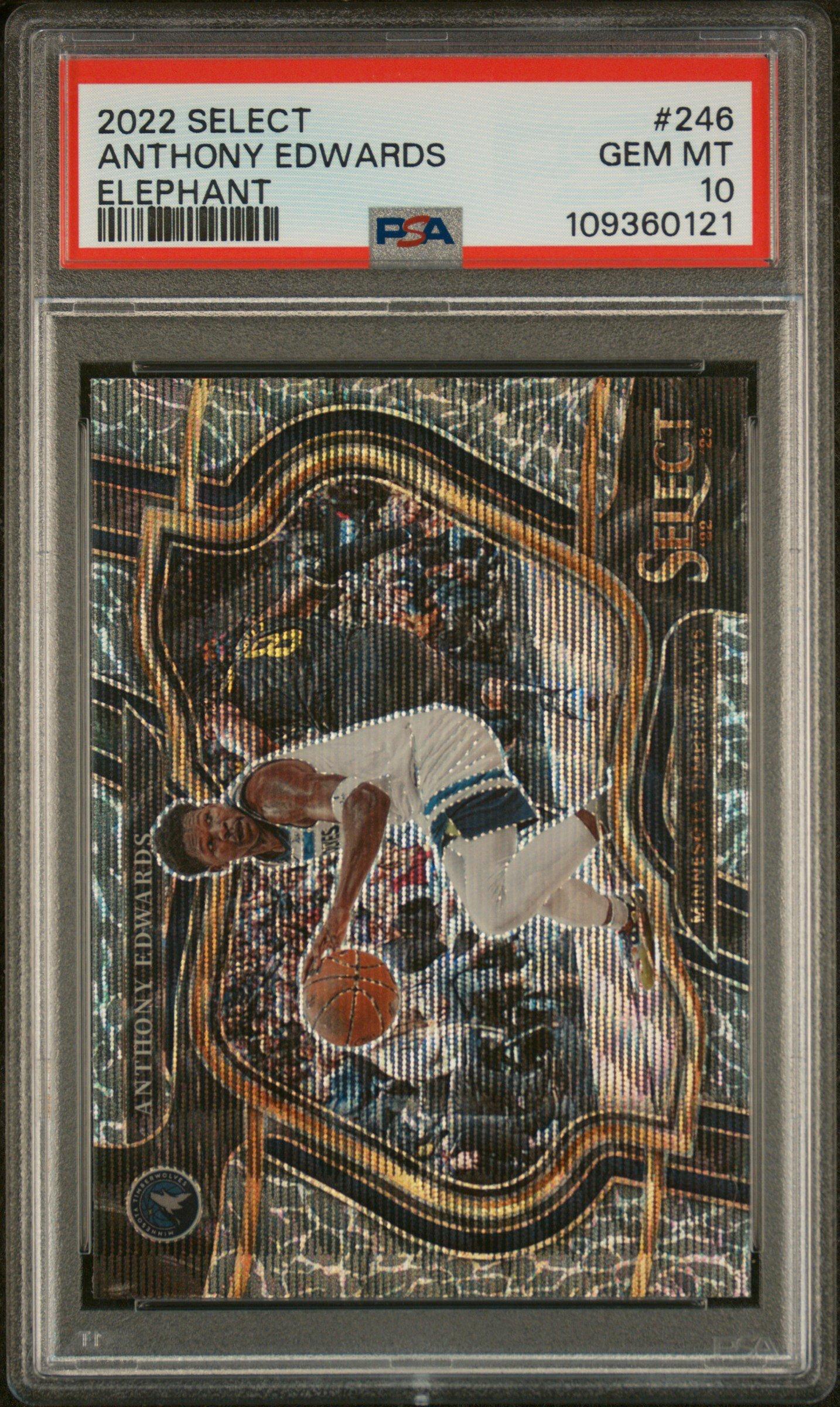 2022 Panini Select 246 Anthony Edwards Elephant PSA 10