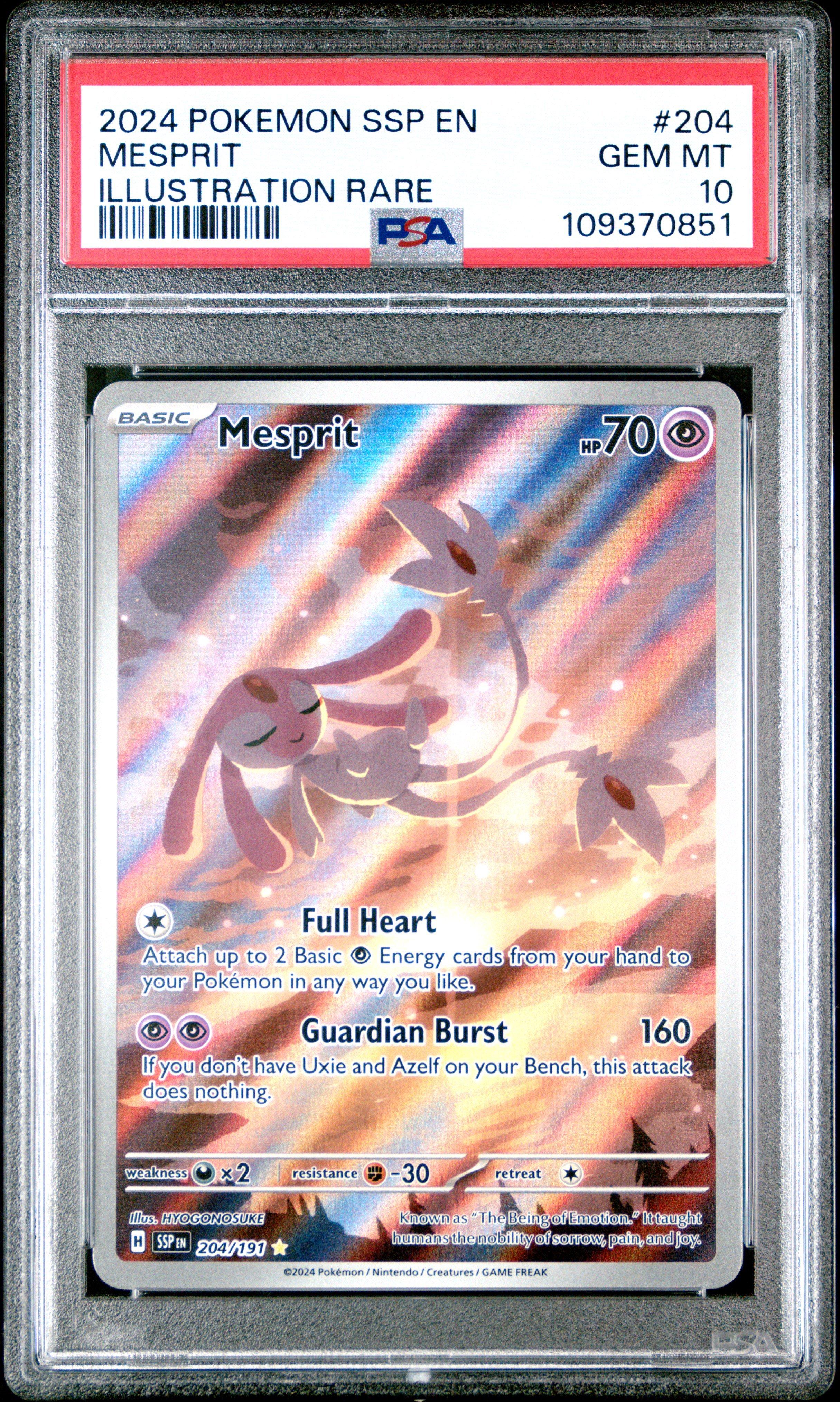 2024 Pokemon Ssp En-surging Sparks 204 Mesprit Illustration Rare