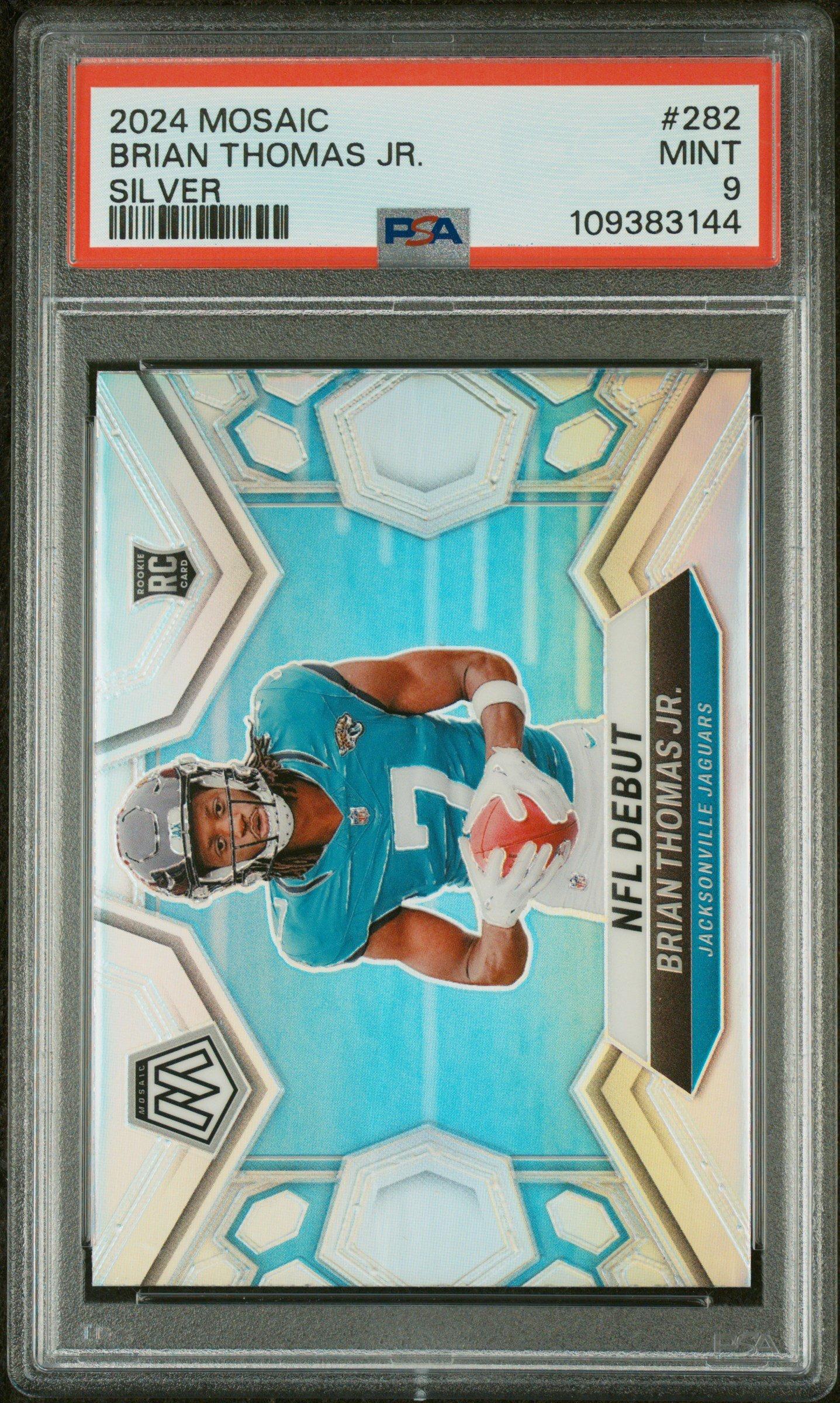 2024 Panini Mosaic 282 Brian Thomas Jr.Silver PSA 9