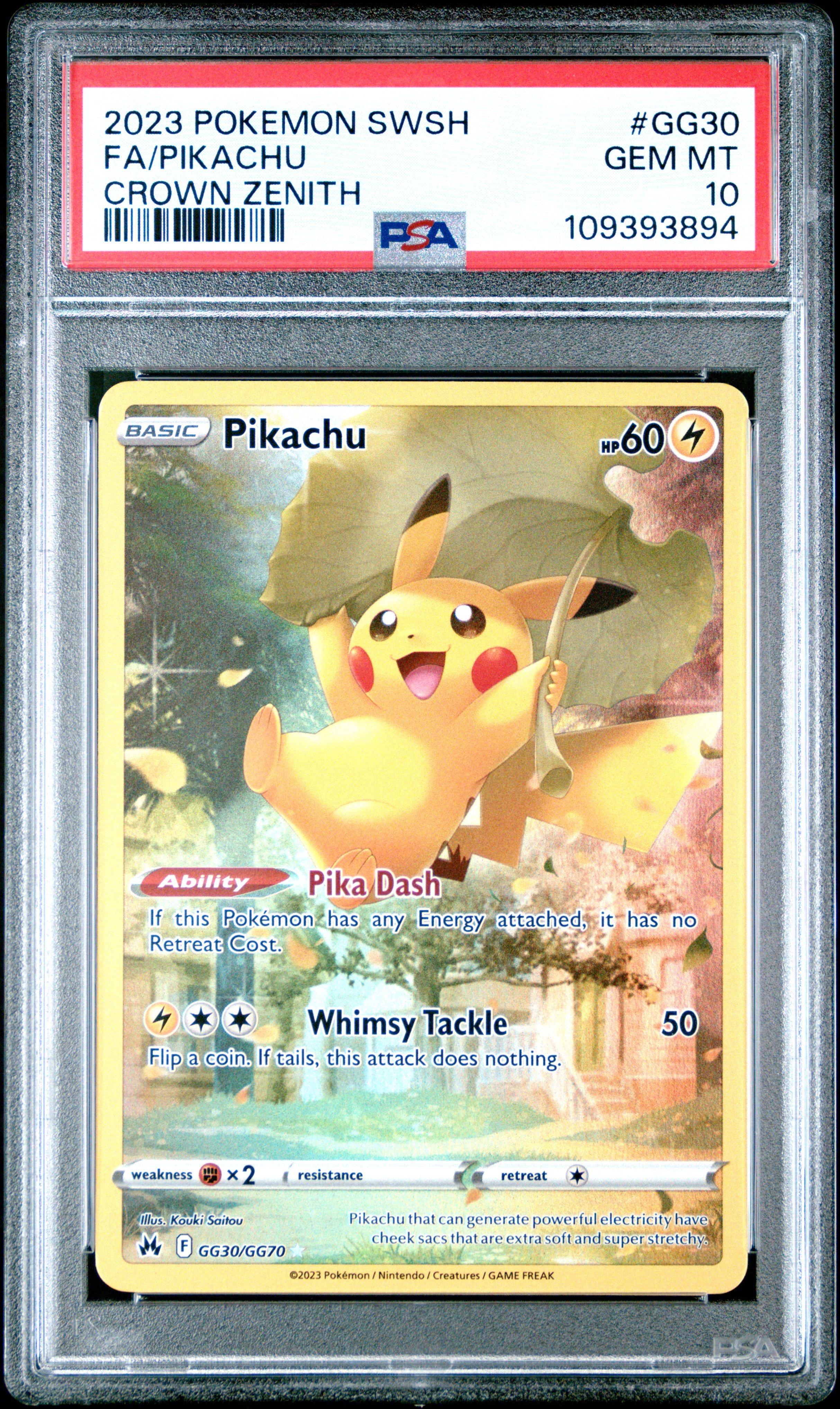 2023 Pokemon Sword And Shield Crown Zenith Gg30 Full Art/pikachu