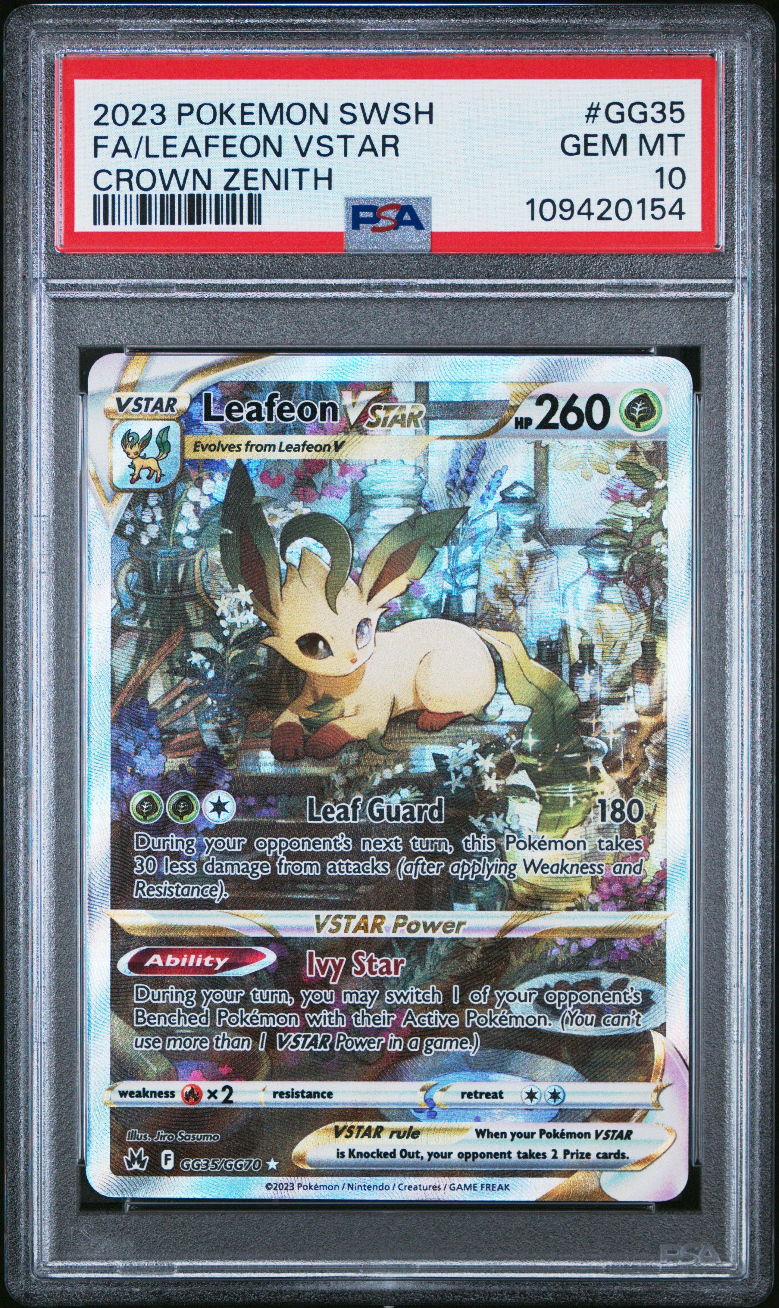 2023 Pokemon Sword And Shield Crown Zenith Gg35 Full Art/leafeon