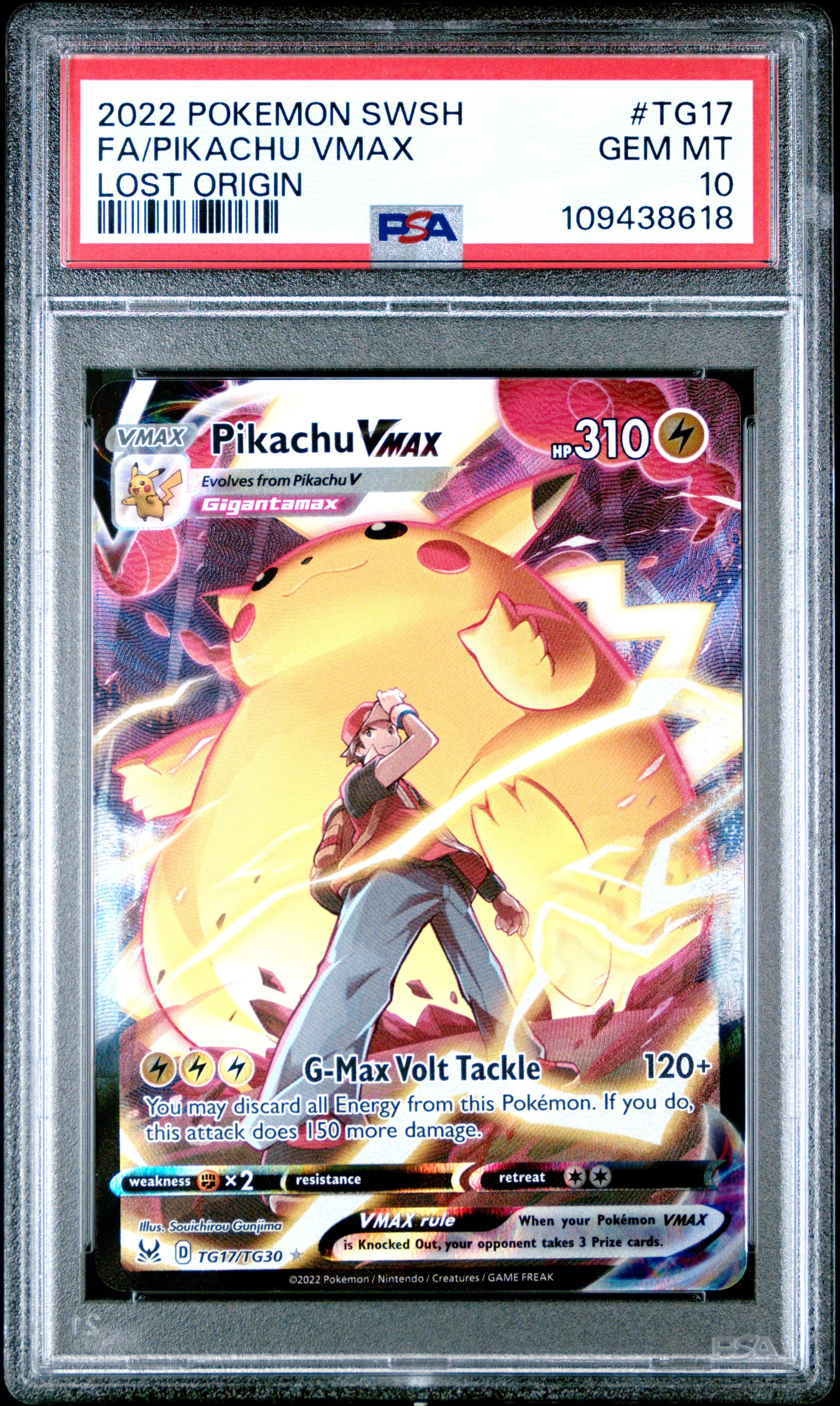 2022 Pokemon Sword & Shield Lost Origin Tg17 Full Art/pikachu Vmax