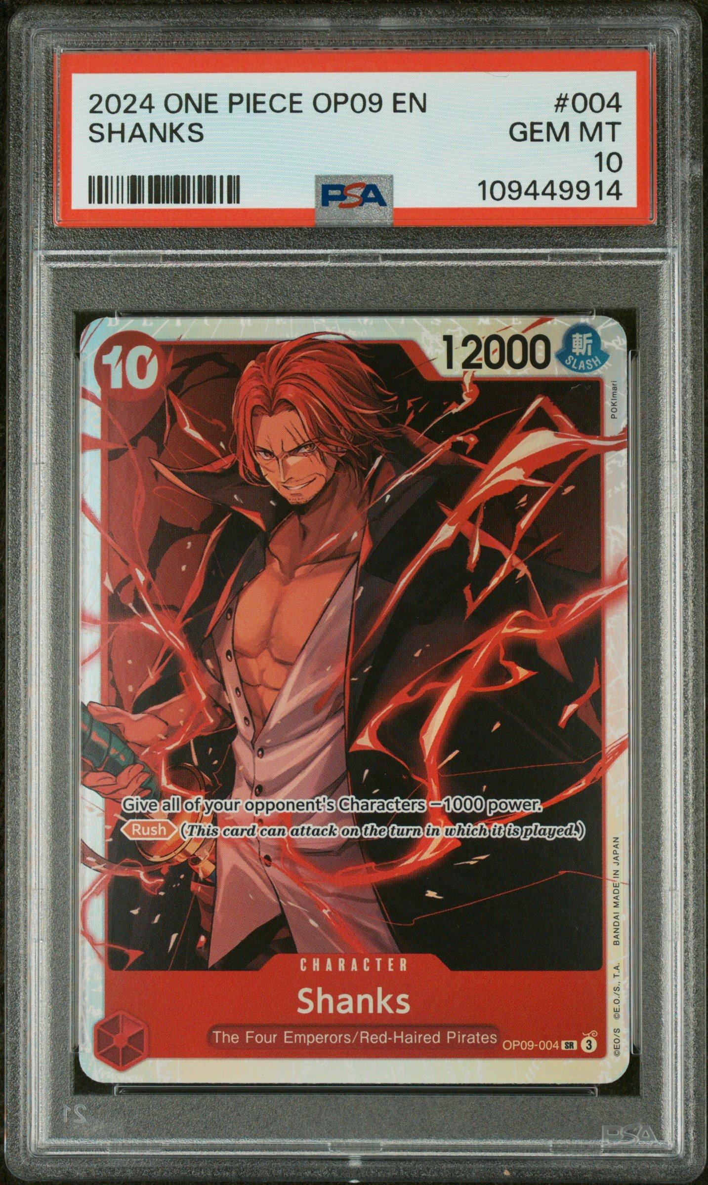 2024 One Piece Op09-emperors In The New World 004 Shanks PSA 10
