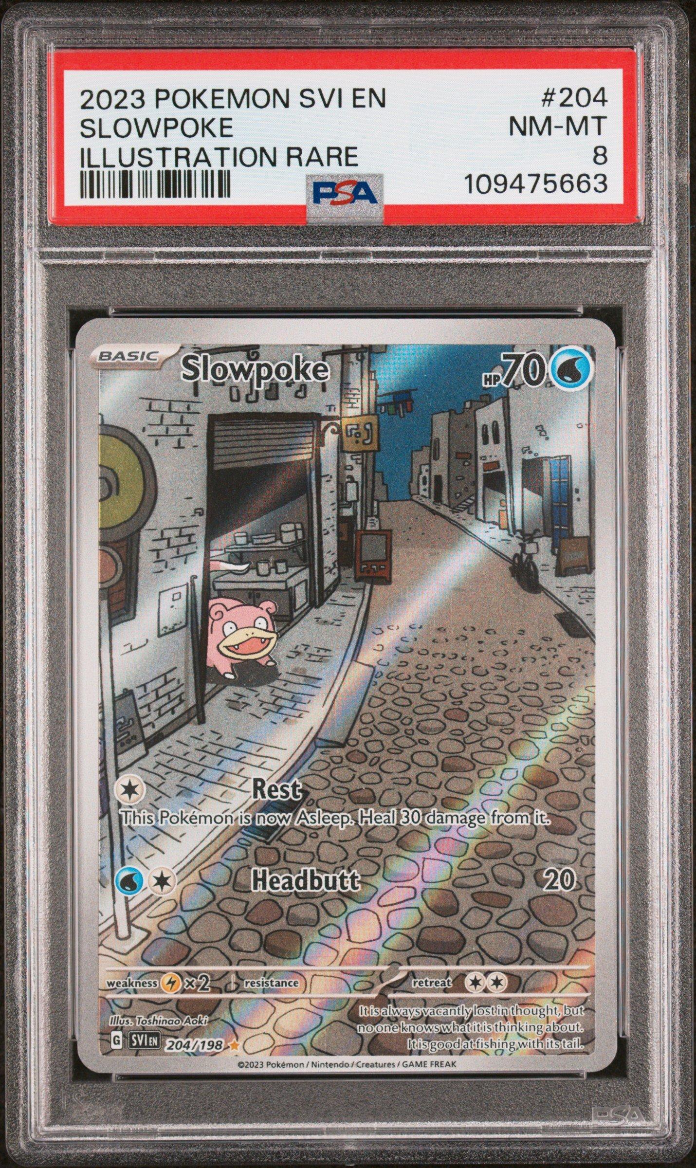 2023 Pokemon Svi En-scarlet & Violet 204 Slowpoke Illustration Rare PSA