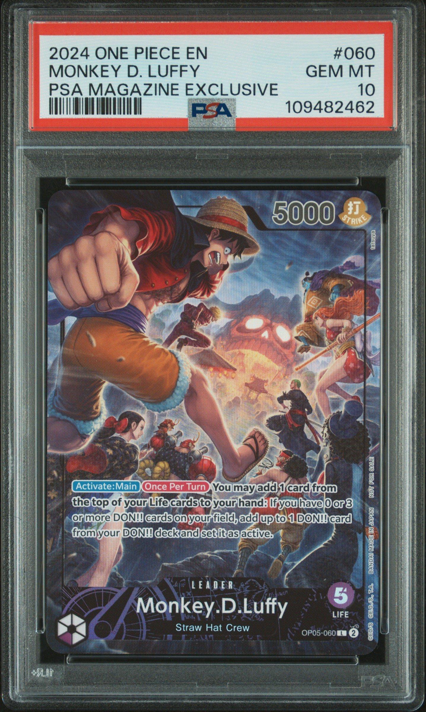 2024 One Piece Promos 060 Monkey D. Luffy Psa Magazine Exclusive