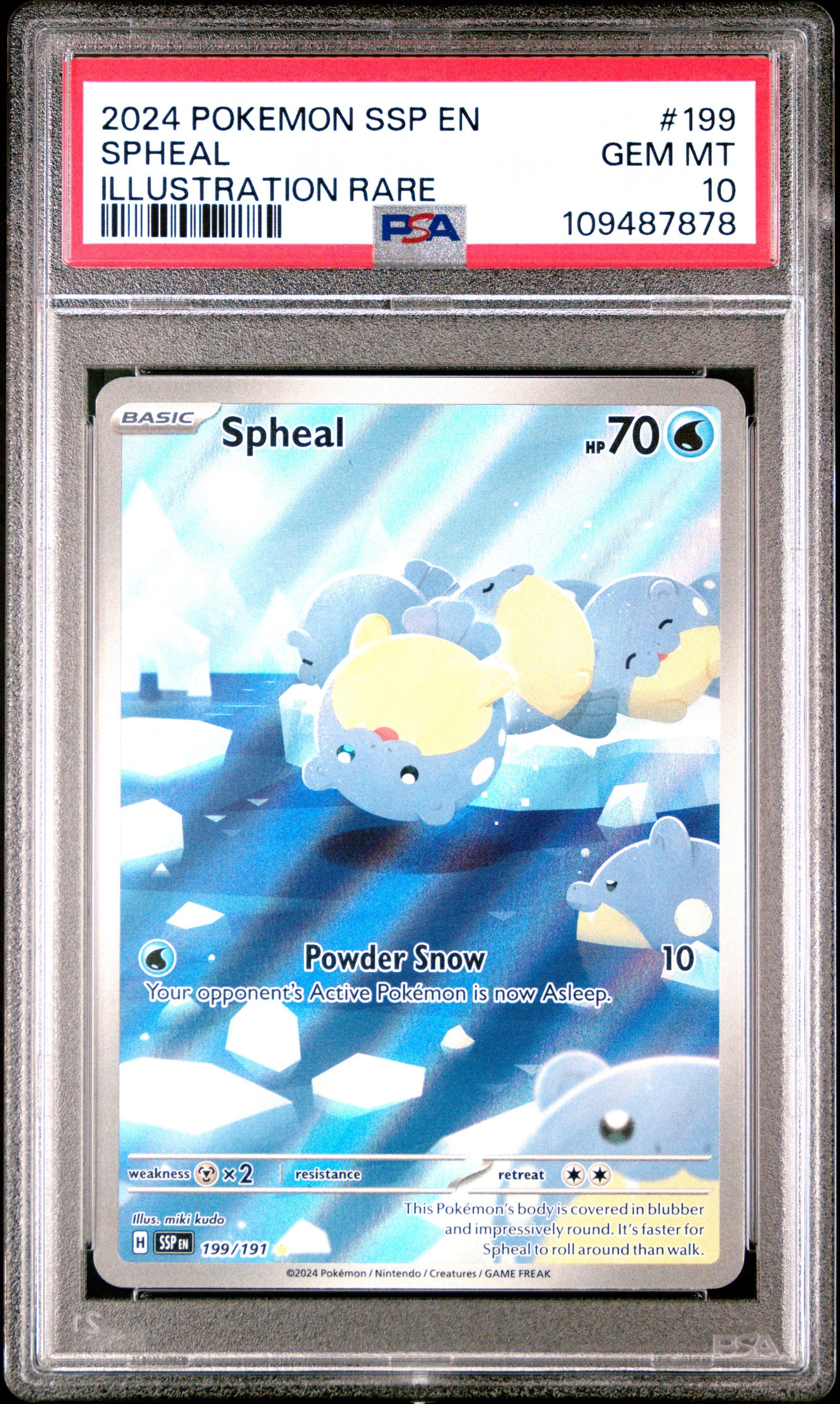 puts×espy 原画 レア 2024 Pokemon Ssp En-surging Sparks 199 Spheal Illustration Rare