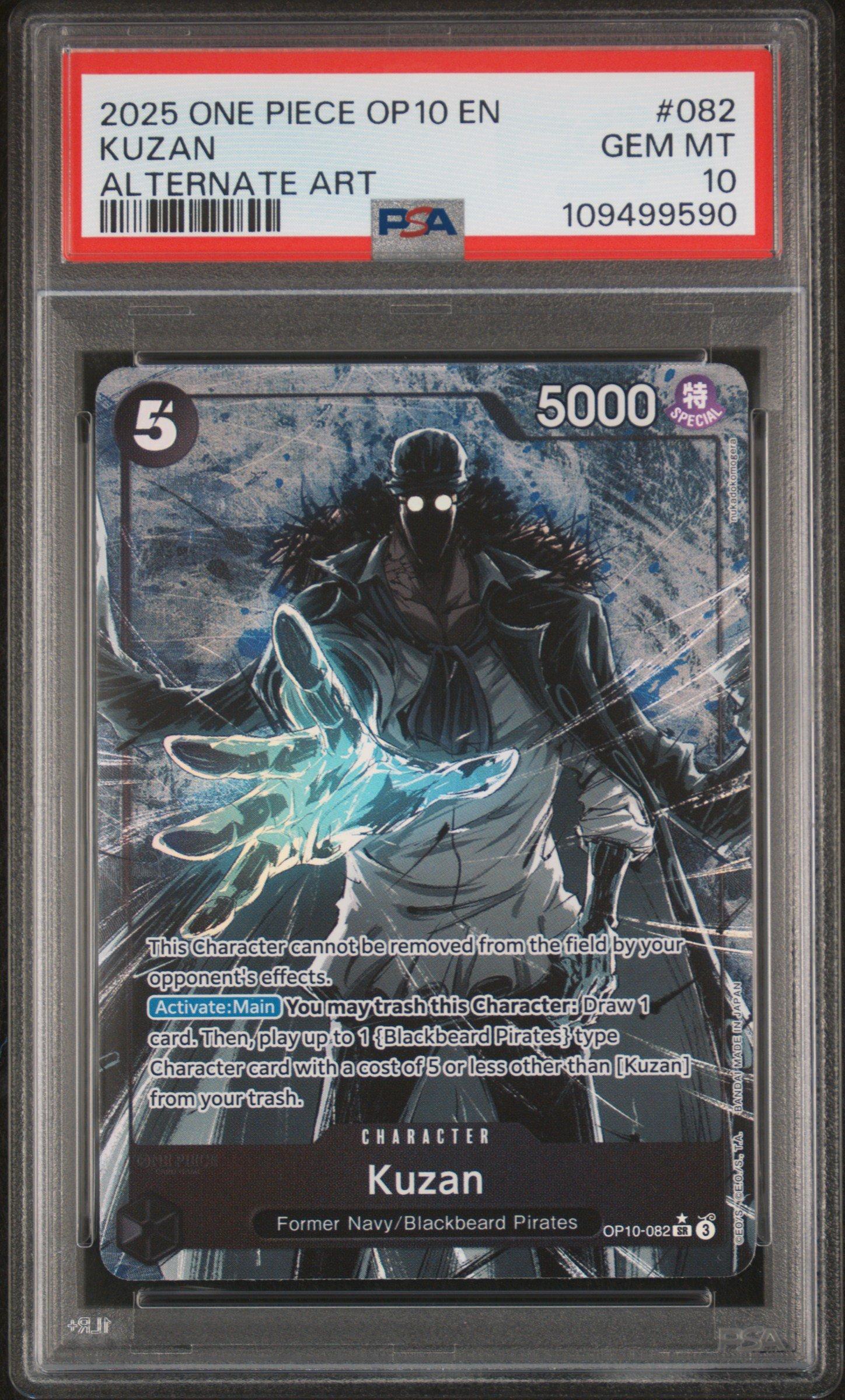 2025 One Piece Op10-royal Blood 082 Kuzan Alternate Art PSA 10