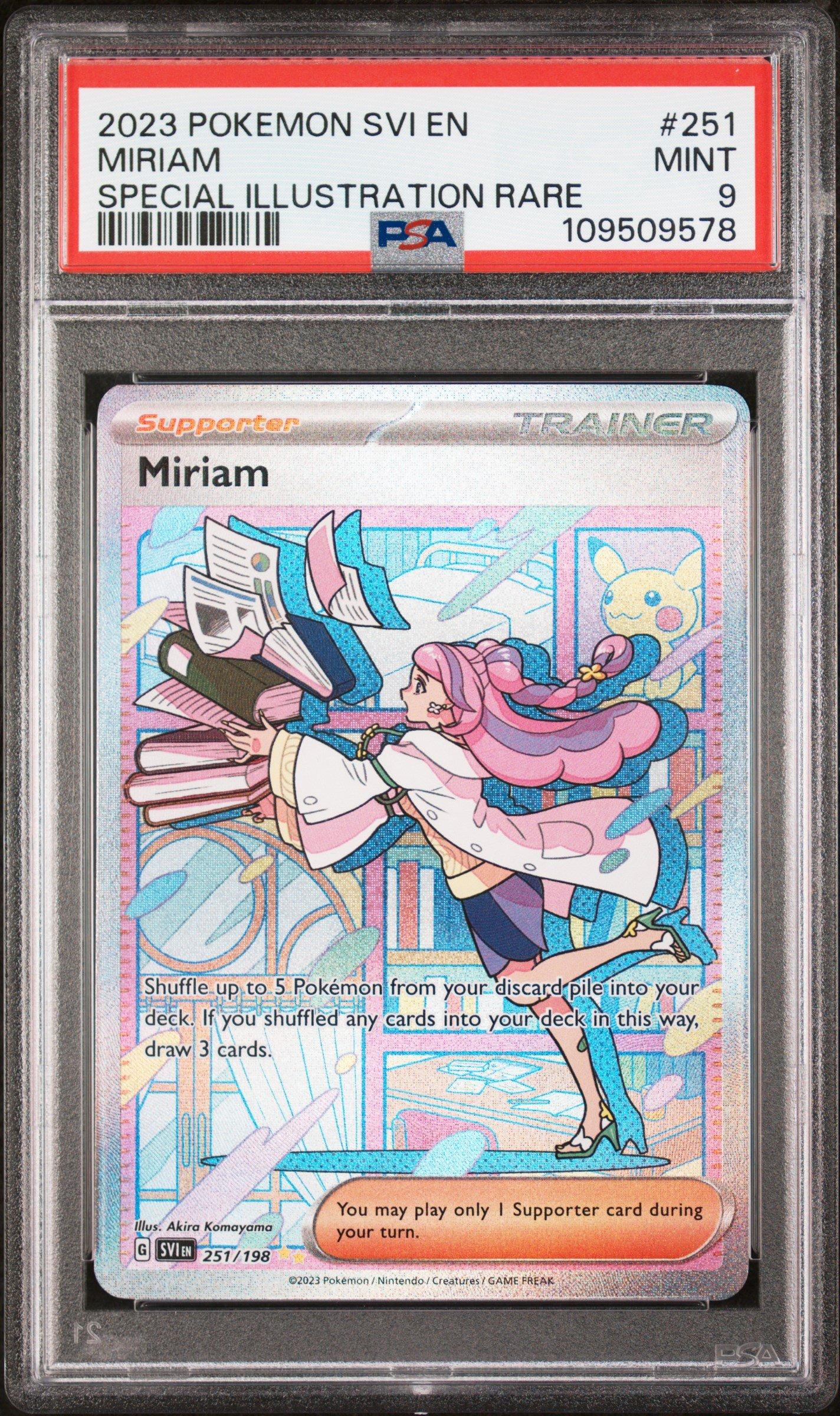 miriam pokemon card graded Graded: CGC 10 Commemorate your favorite tabletop game with this Miriam 2023 Pokemon Scarlet Miriam (Full Art) - 238/198