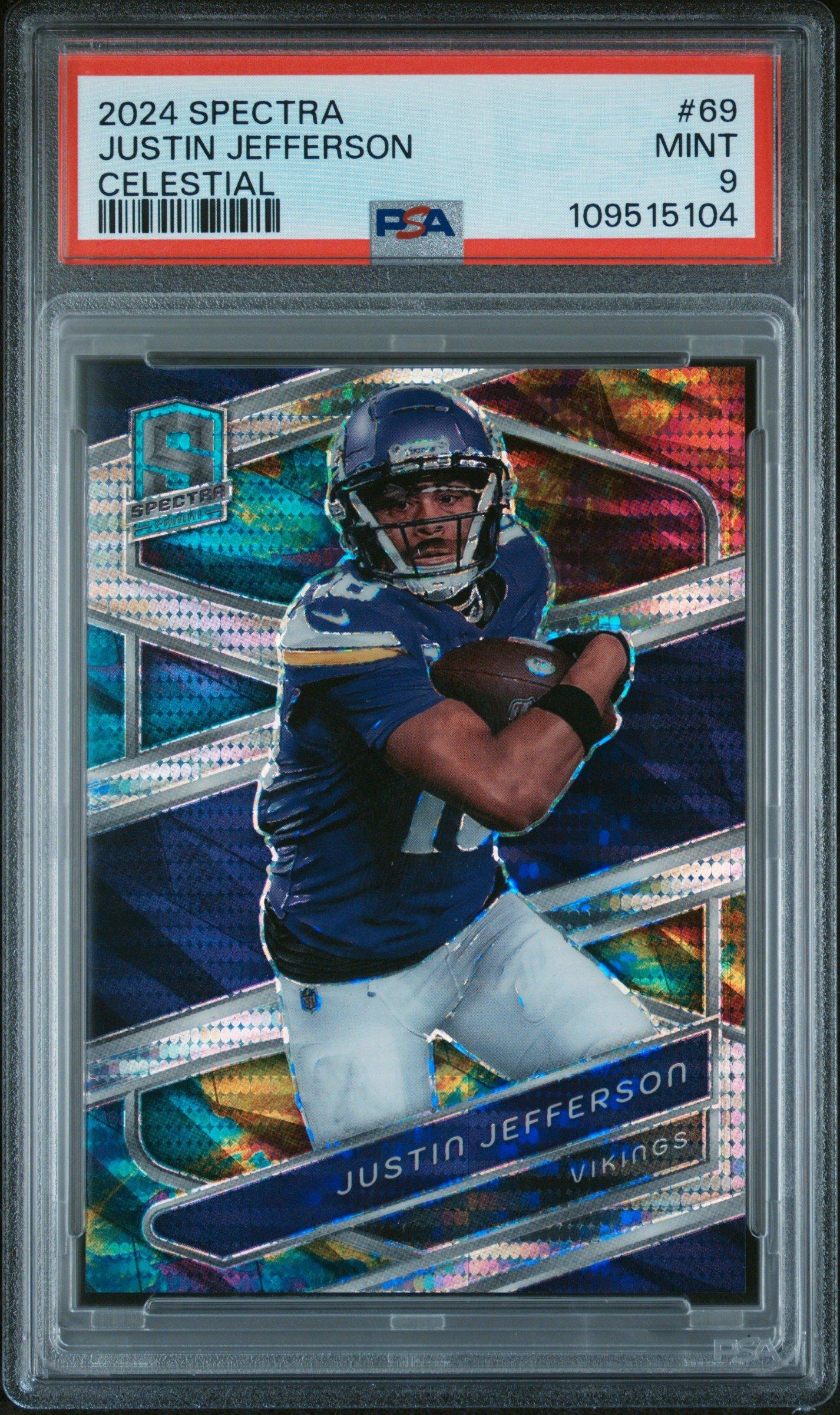ポスター j 2024 Panini Spectra 69 Justin Jefferson Celestial PSA 9 Graded