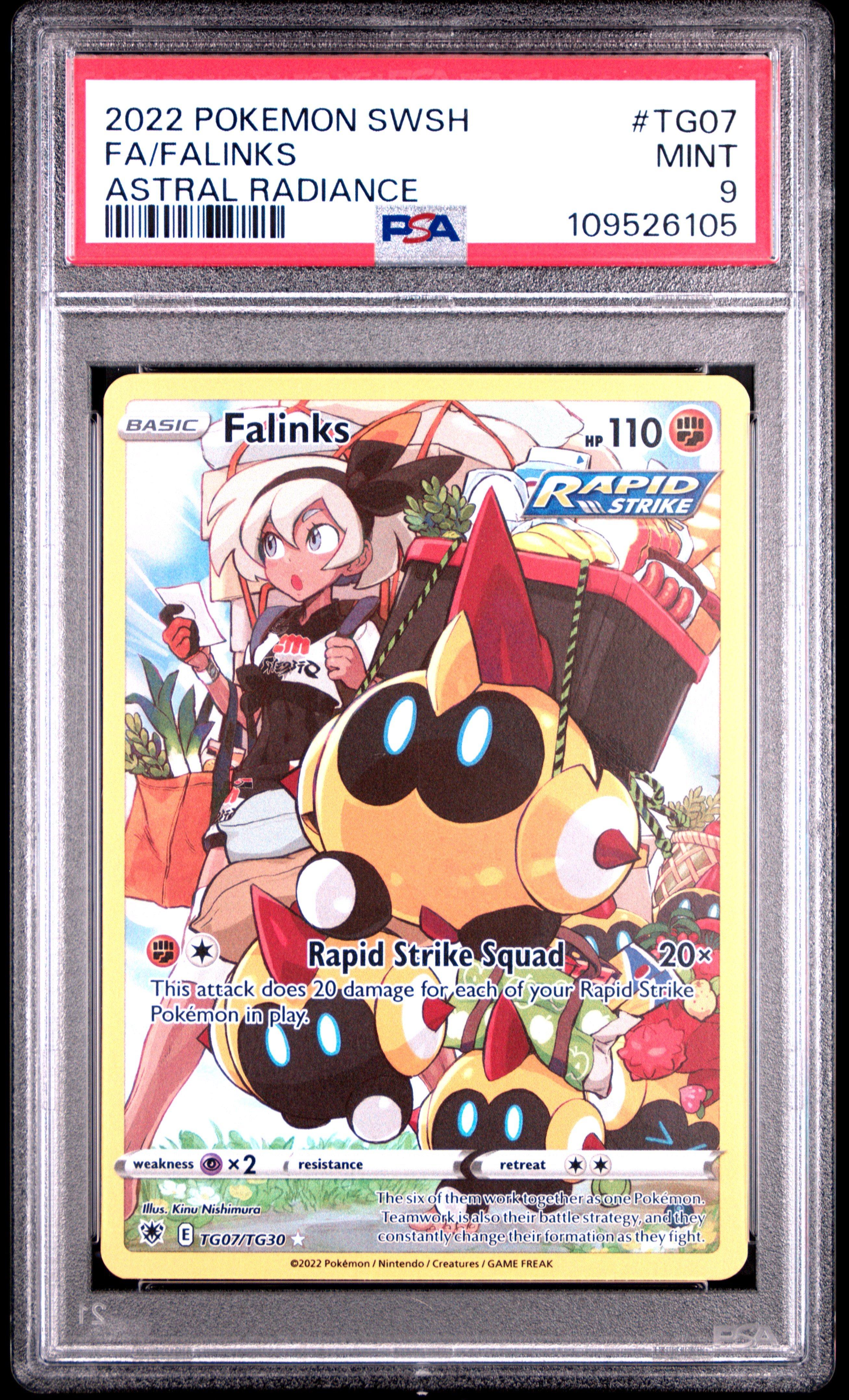 2022 Pokemon Sword & Shield Astral Radiance Tg07 Full Art/falinks PSA