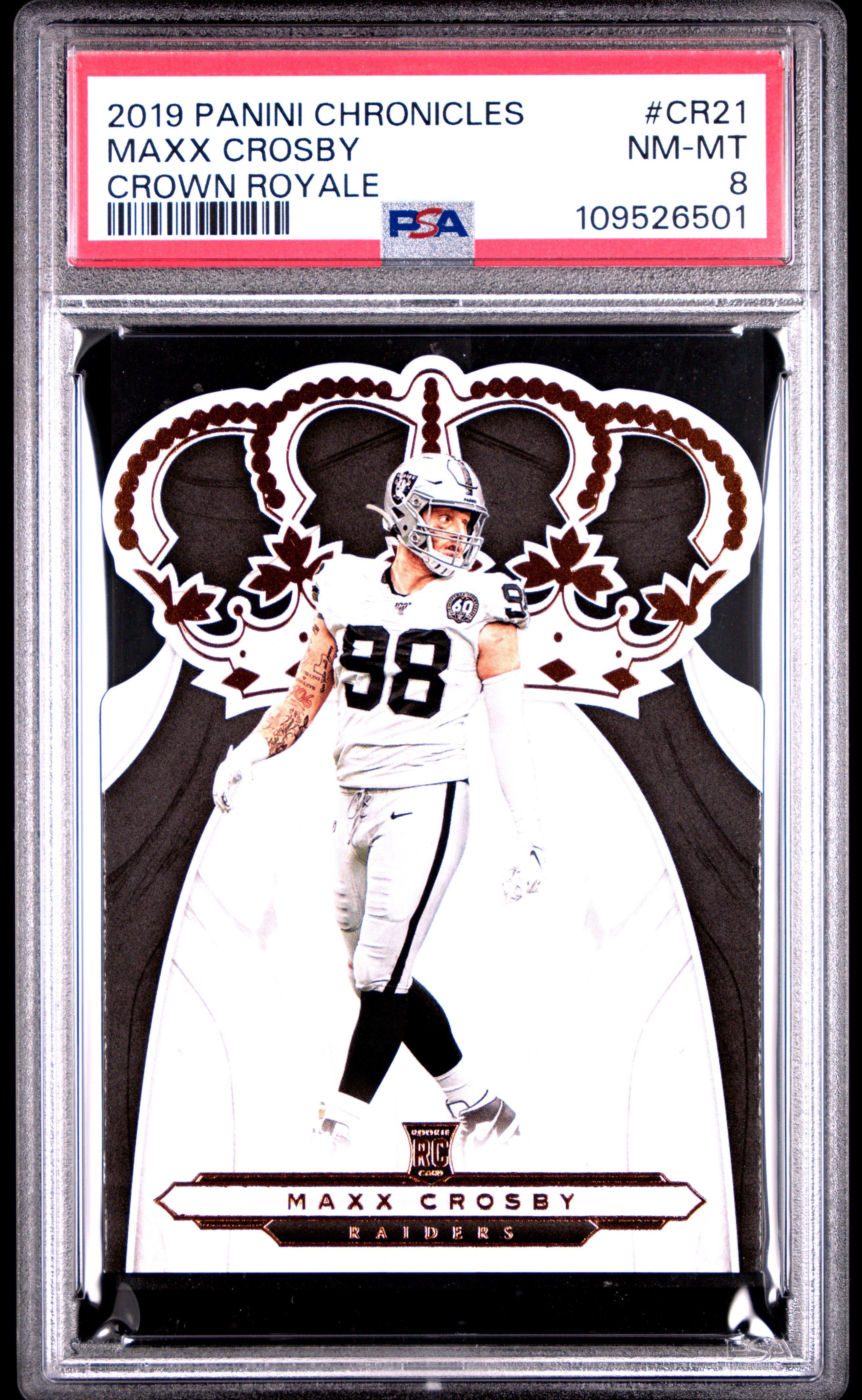 2019 Panini Chronicles Crown Royale Cr21 Maxx Crosby PSA 8