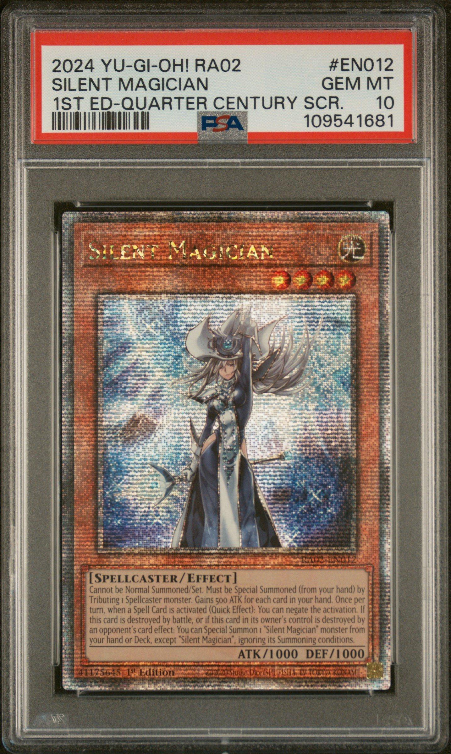 2024 Yu-gi-oh! Ra02-25th Anniversary Rarity Collection Ii En012 Silent Magician 1st Edition-quarter Century Secret Rare PSA 10