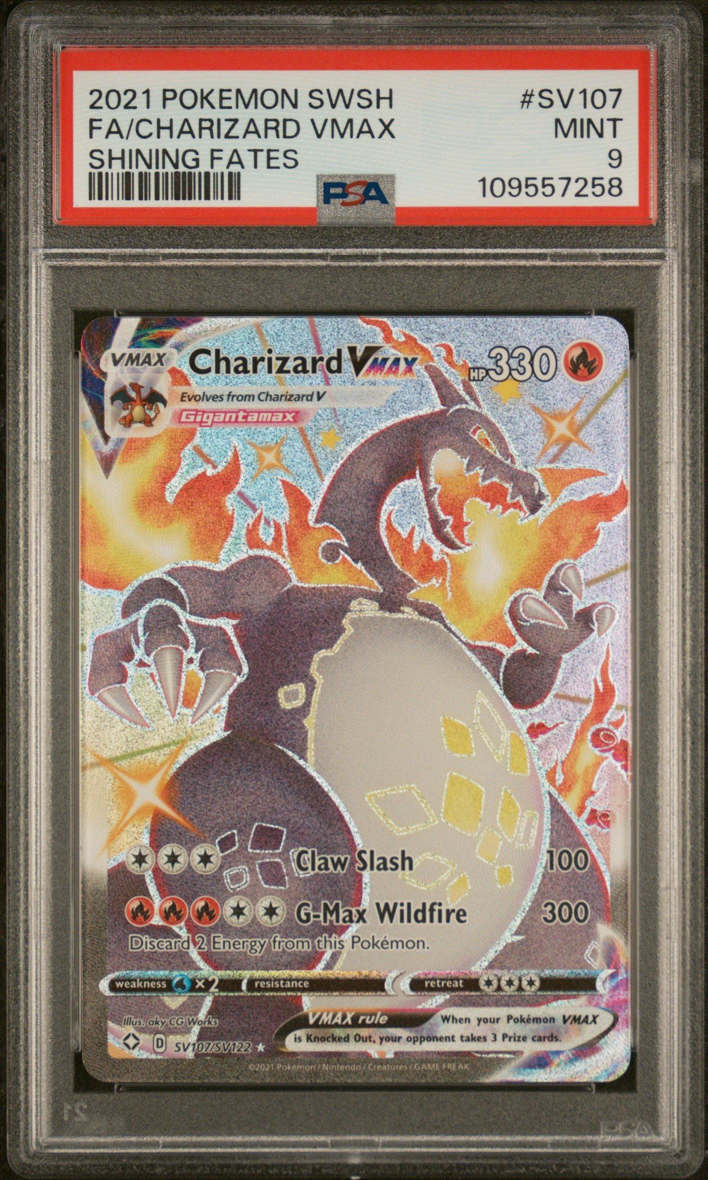 2021 Pokemon Sword & Shield Shining Fates Sv107 Full Art/charizard