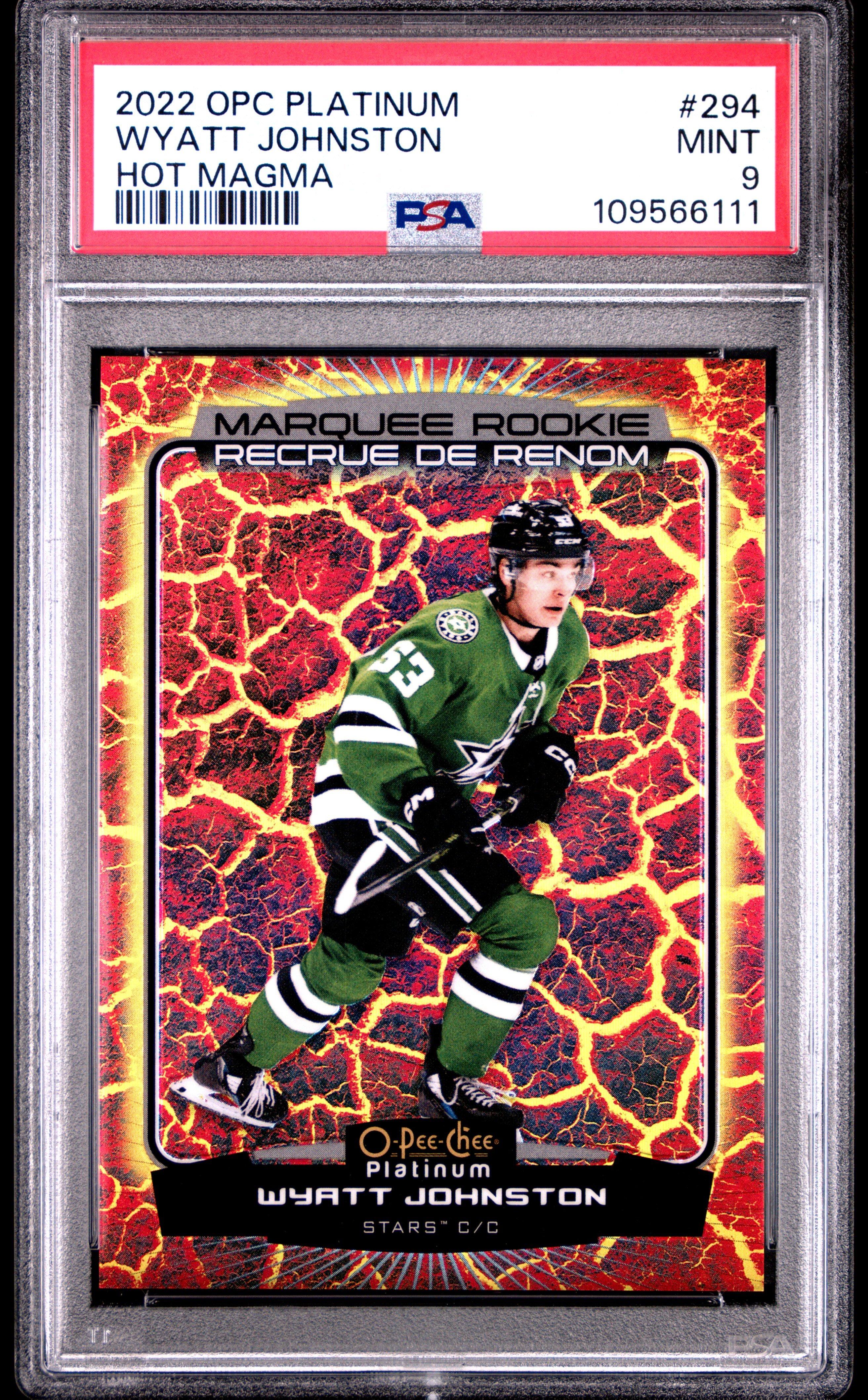 2022 O-pee-chee Platinum 294 Wyatt Johnston Hot Magma PSA 9