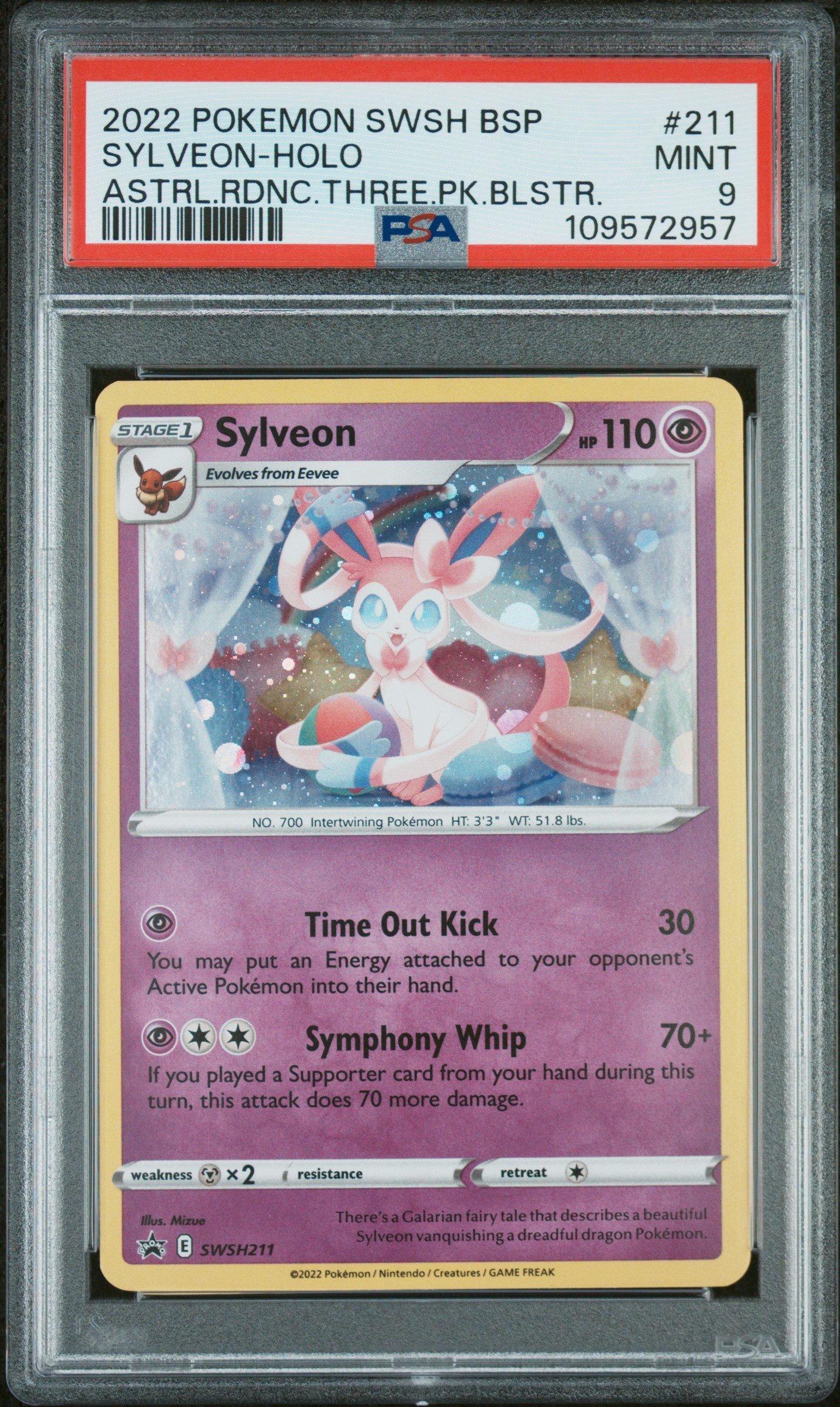 2022 Pokemon Swsh Black Star Promo 211 Sylveon-holo Astral Radiance Three Pack Blisters PSA