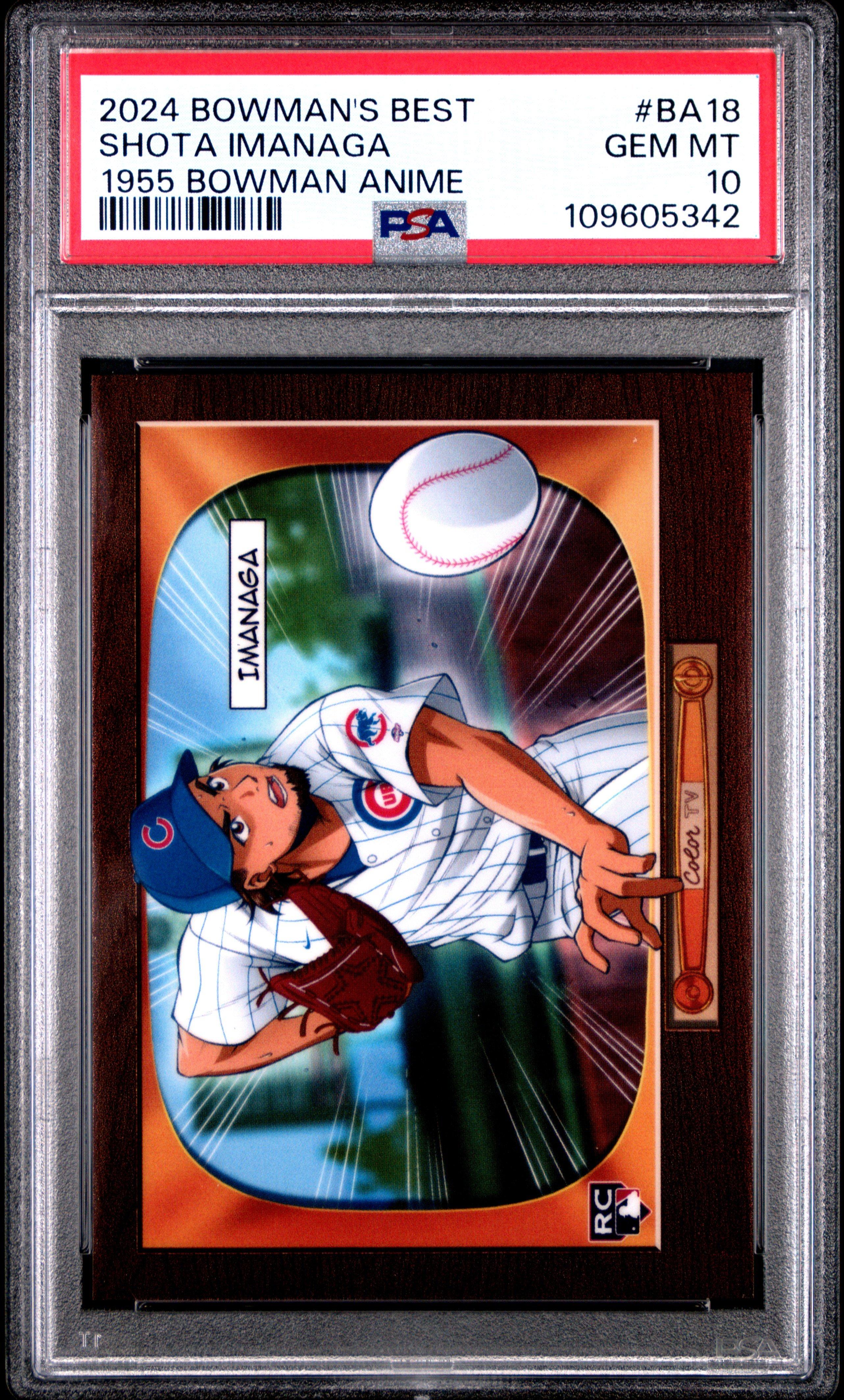 2024 Bowman's Best 1955 Bowman Anime Ba18 Shota Imanaga PSA 10