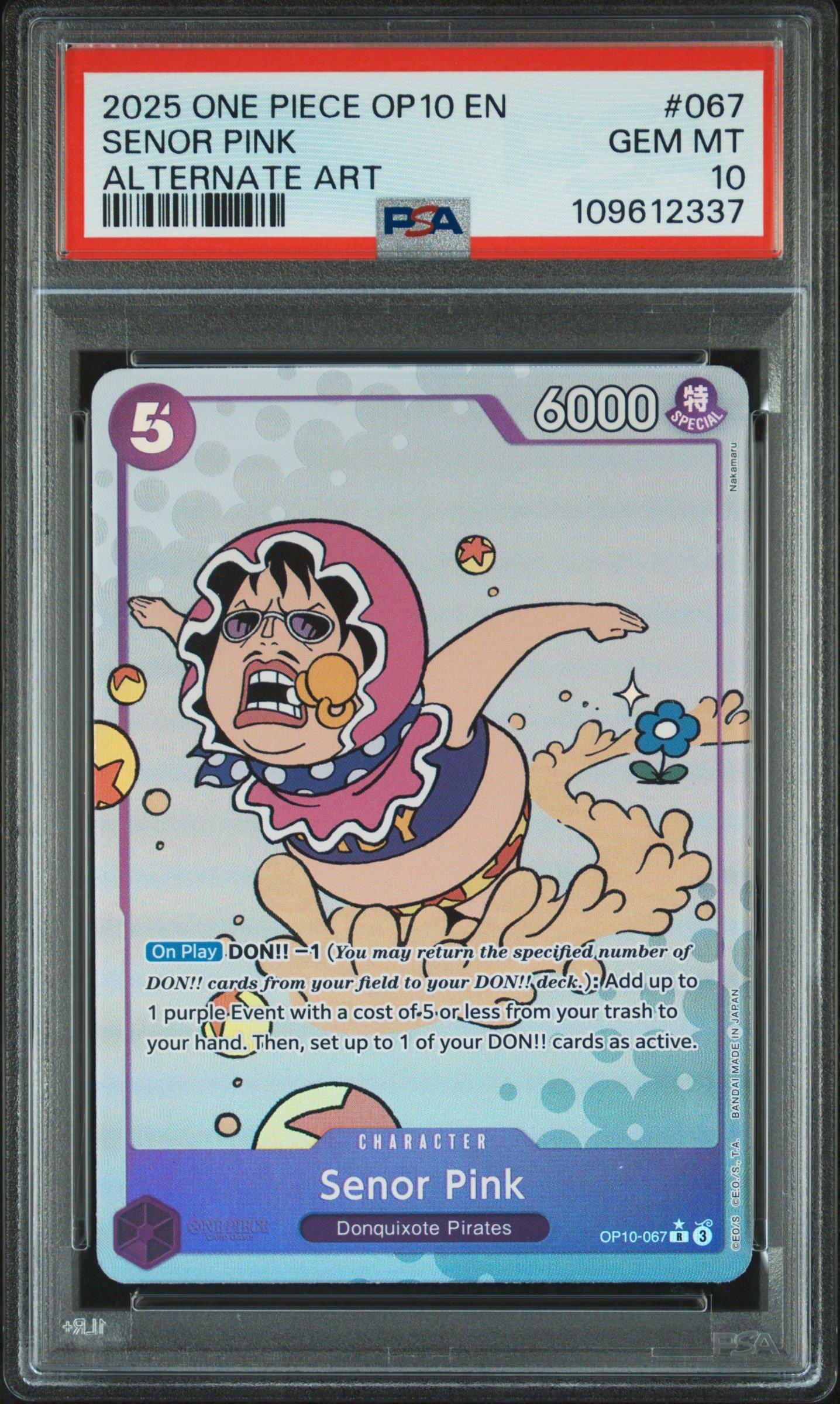 2025 One Piece Op10-royal Blood 067 Senor Pink Alternate Art PSA