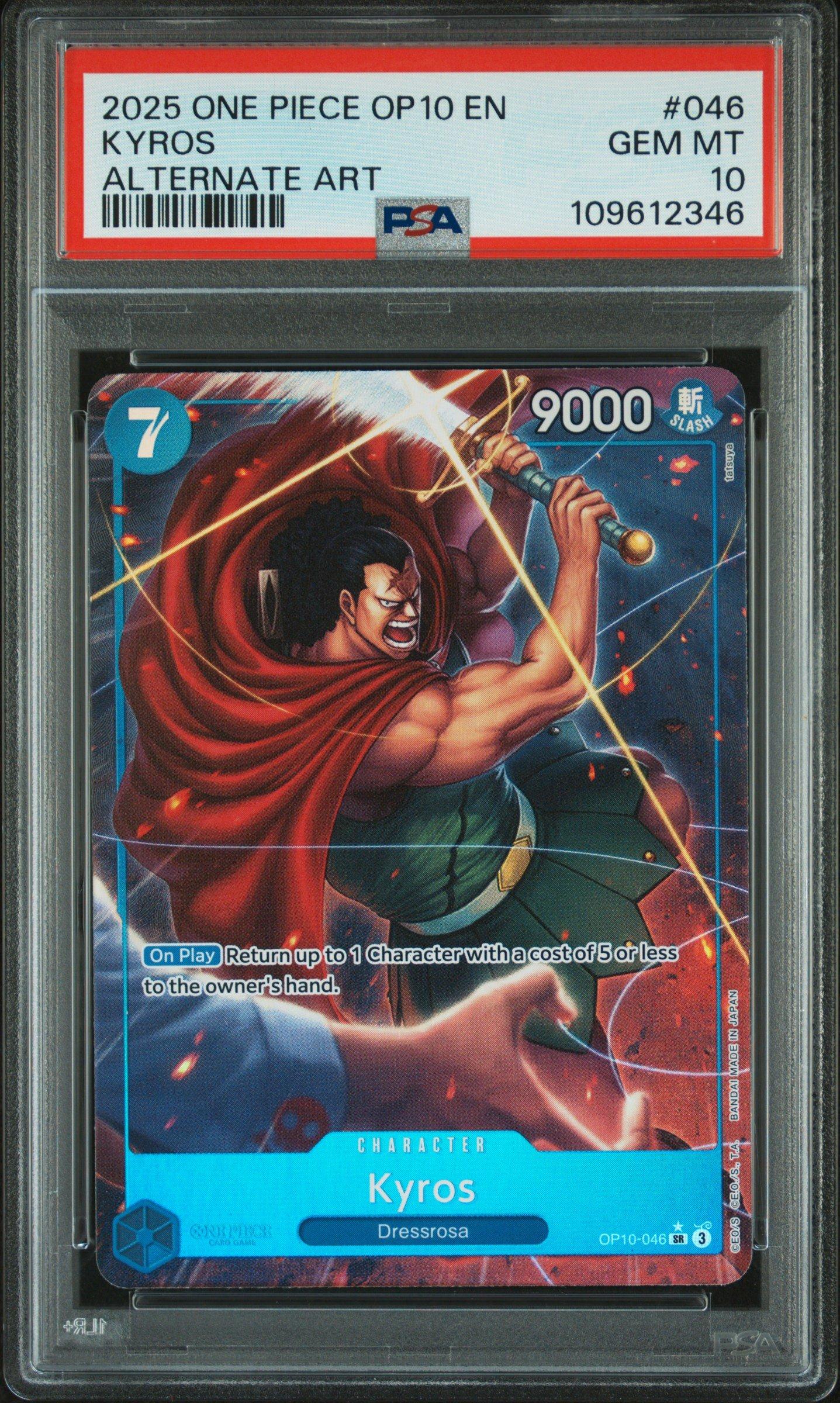2025 One Piece Op10-royal Blood 046 Kyros Alternate Art PSA 10